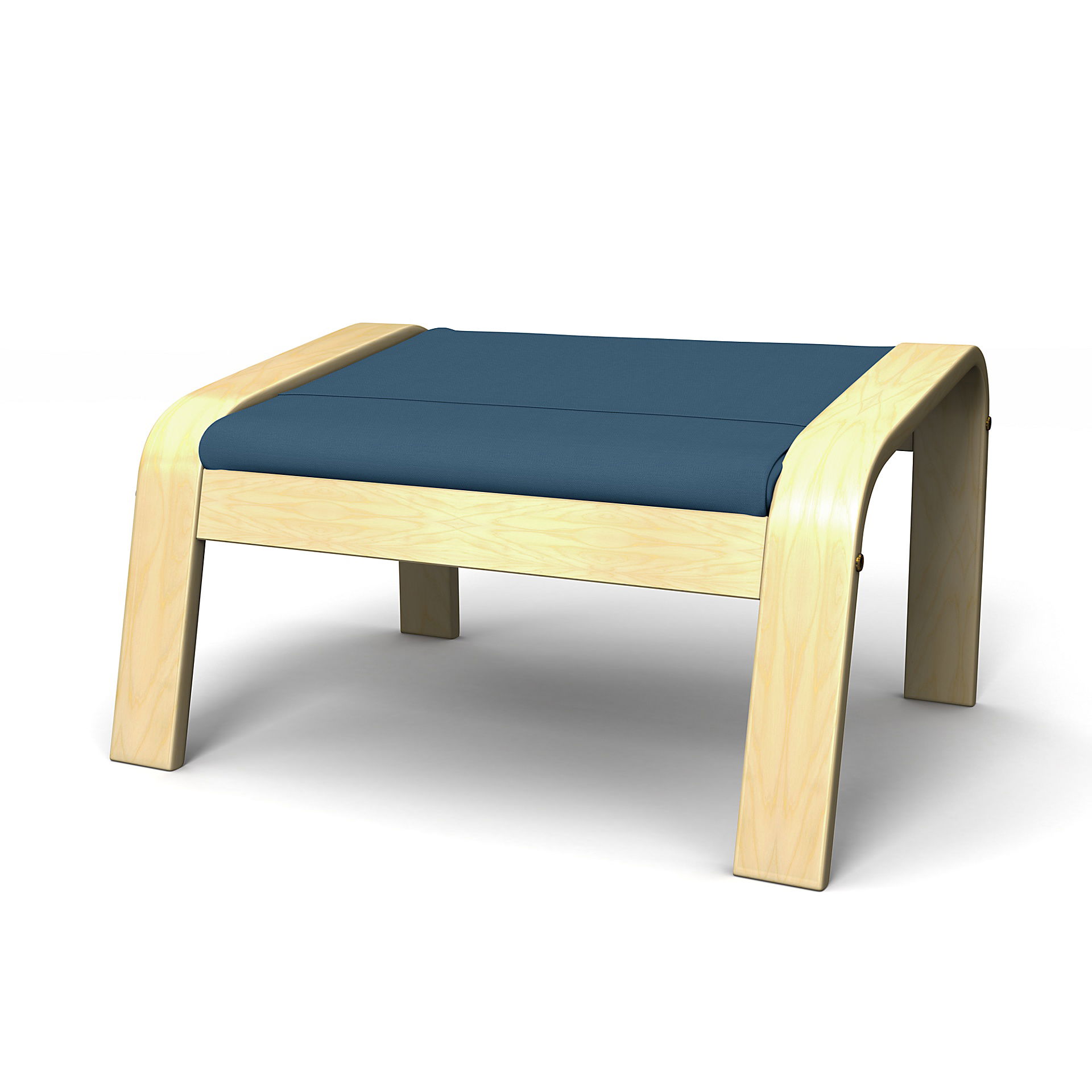 IKEA - Poäng Footstool Cover, Real Teal, Cotton - Bemz