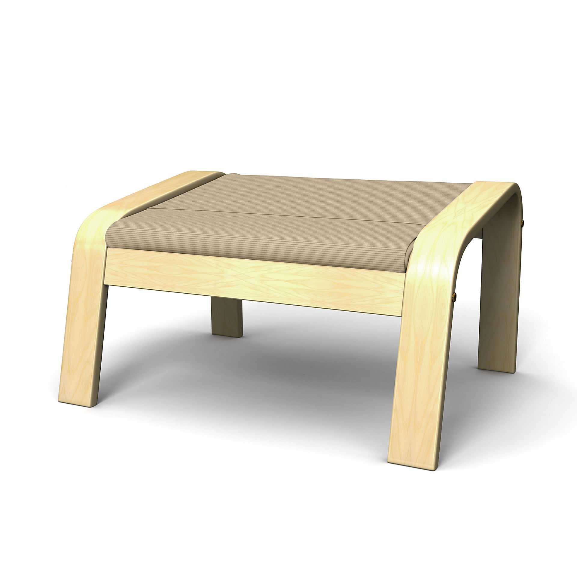 IKEA - Poäng Footstool Cover, Oyster Grey, Corduroy - Bemz