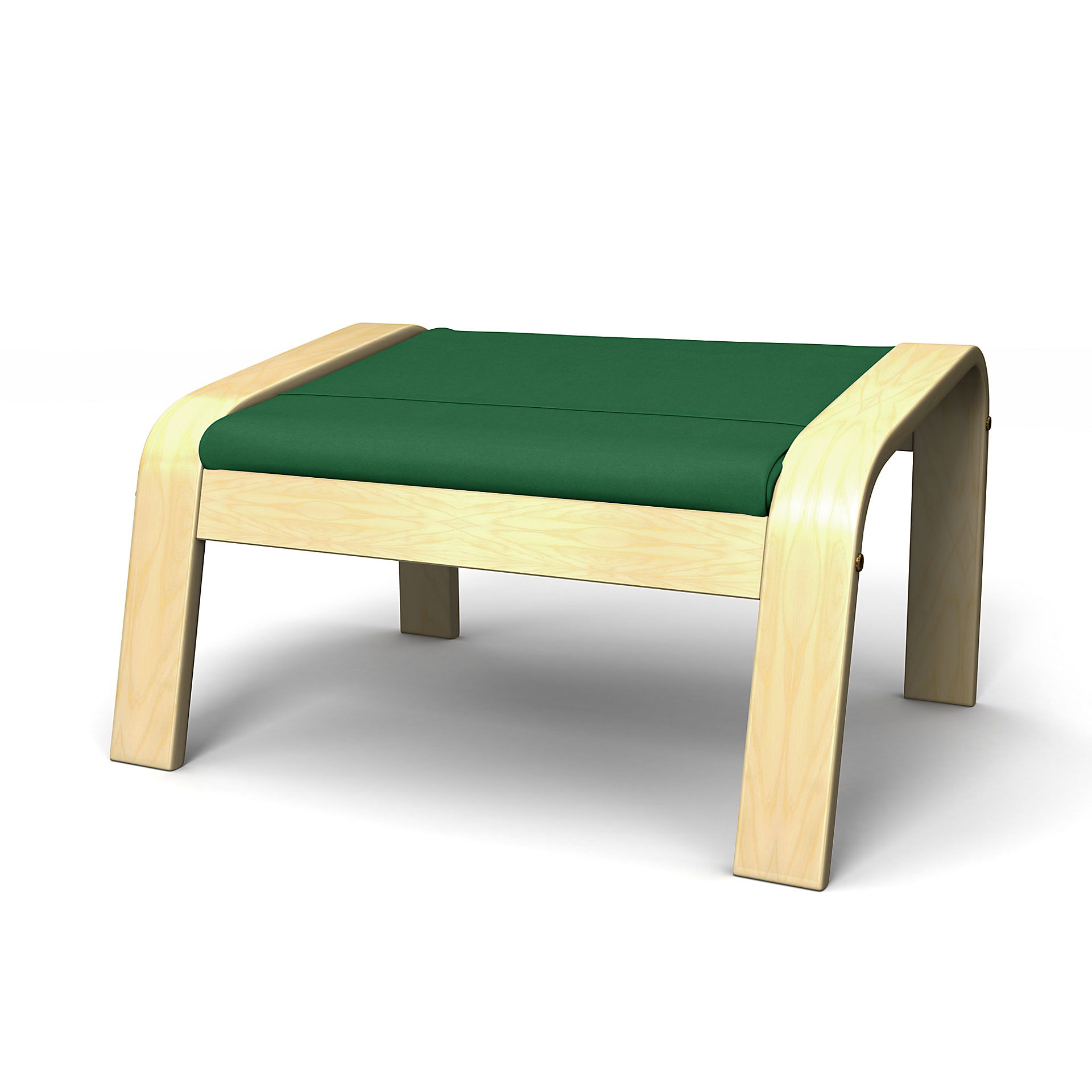 IKEA - Poäng Footstool Cover, Abundant Green, Velvet - Bemz