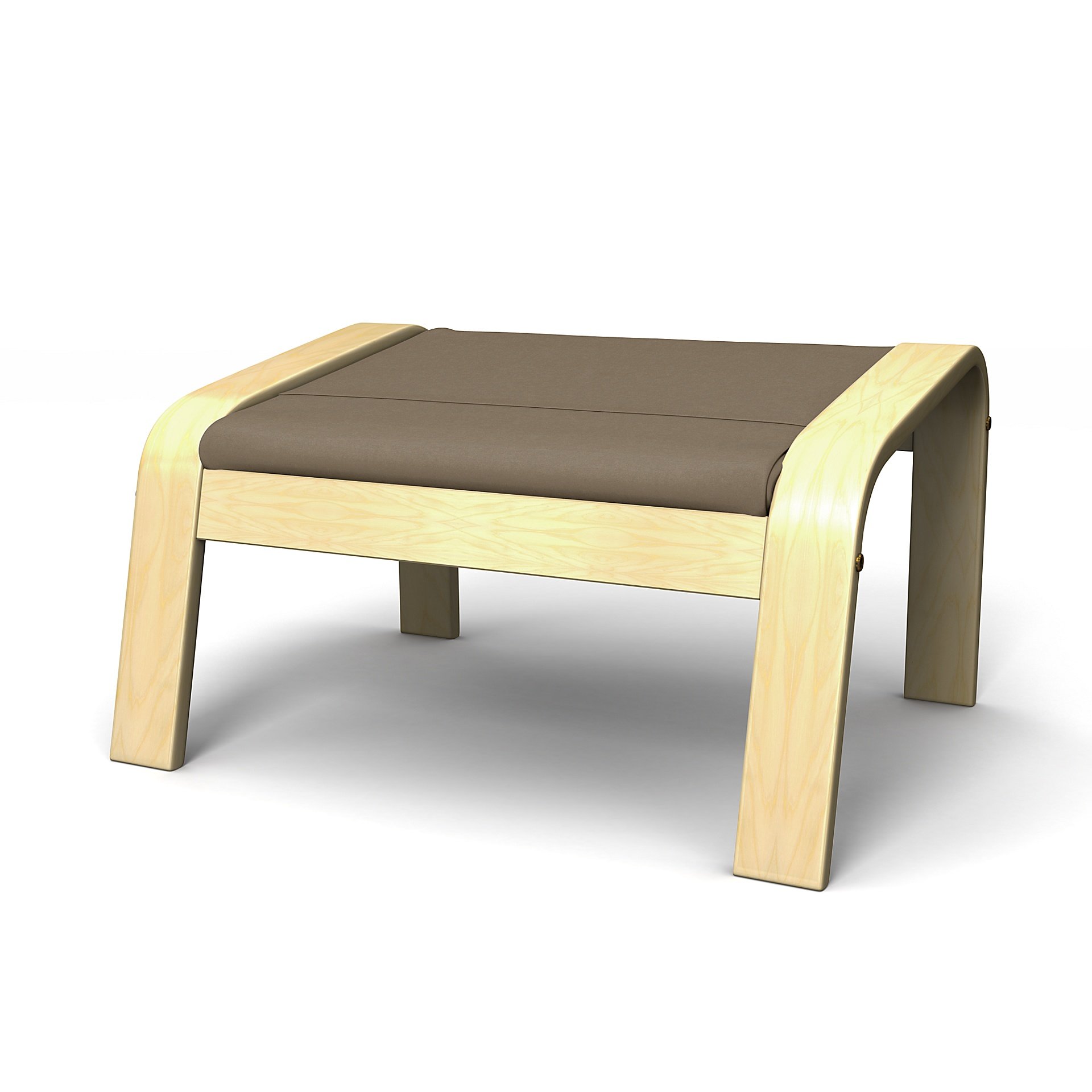 IKEA - Poang Footstool Cover, Taupe, Velvet - Bemz