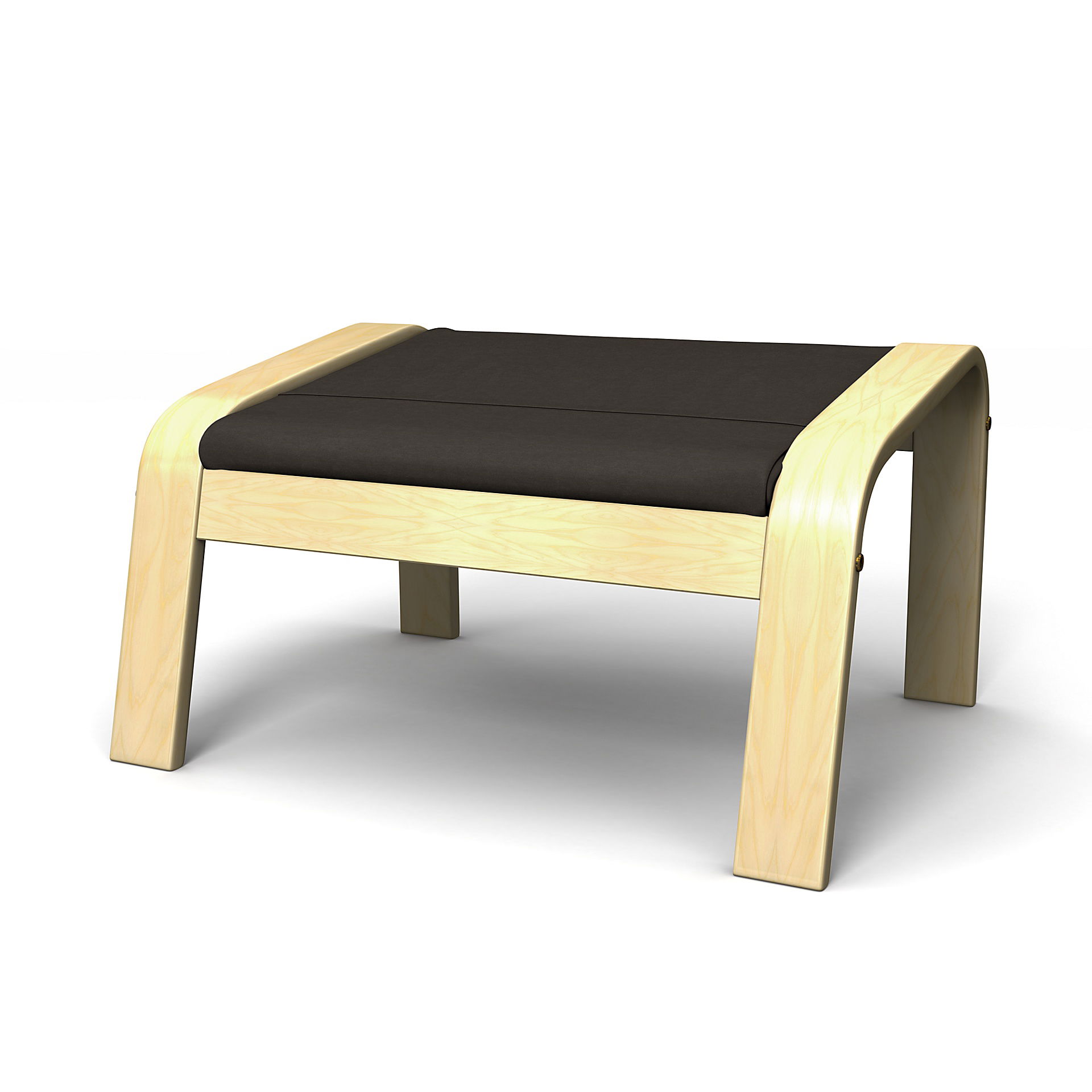 IKEA - Poäng Footstool Cover, Licorice, Velvet - Bemz