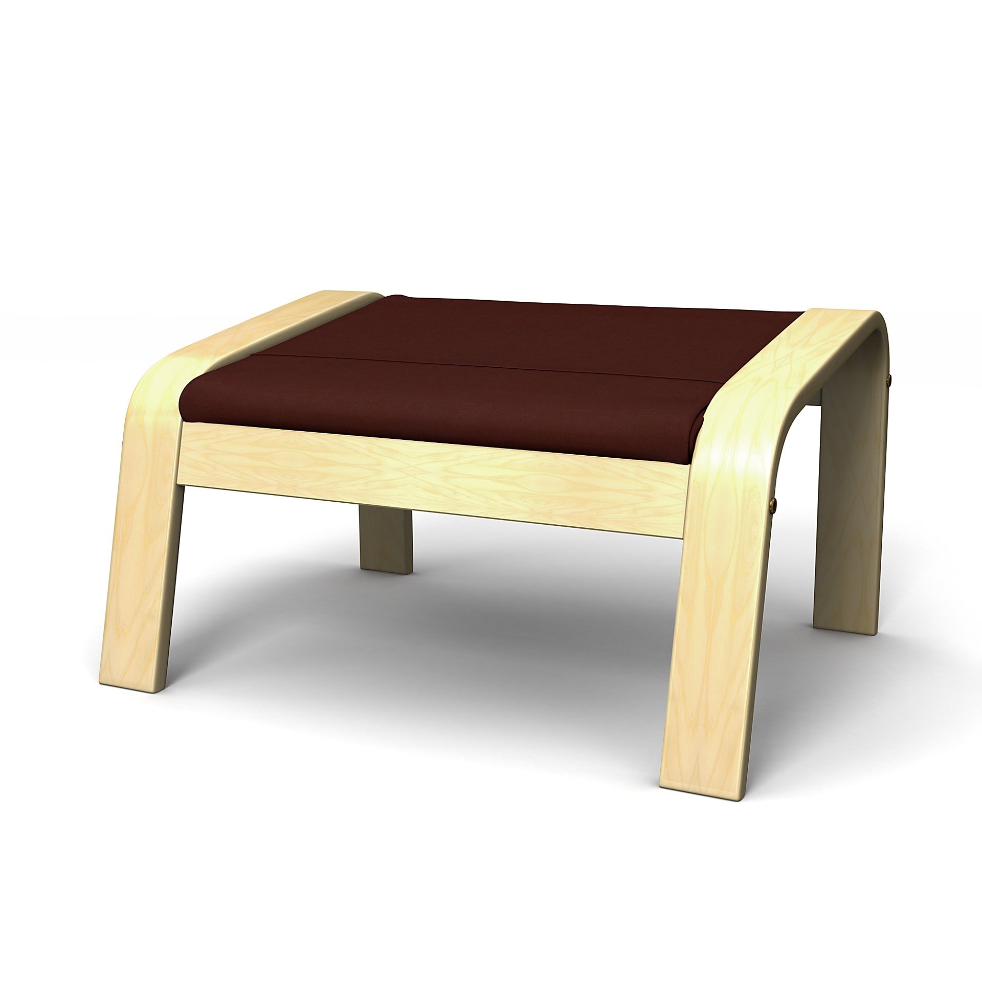 IKEA - Poang Footstool Cover, Ground Coffee, Velvet - Bemz