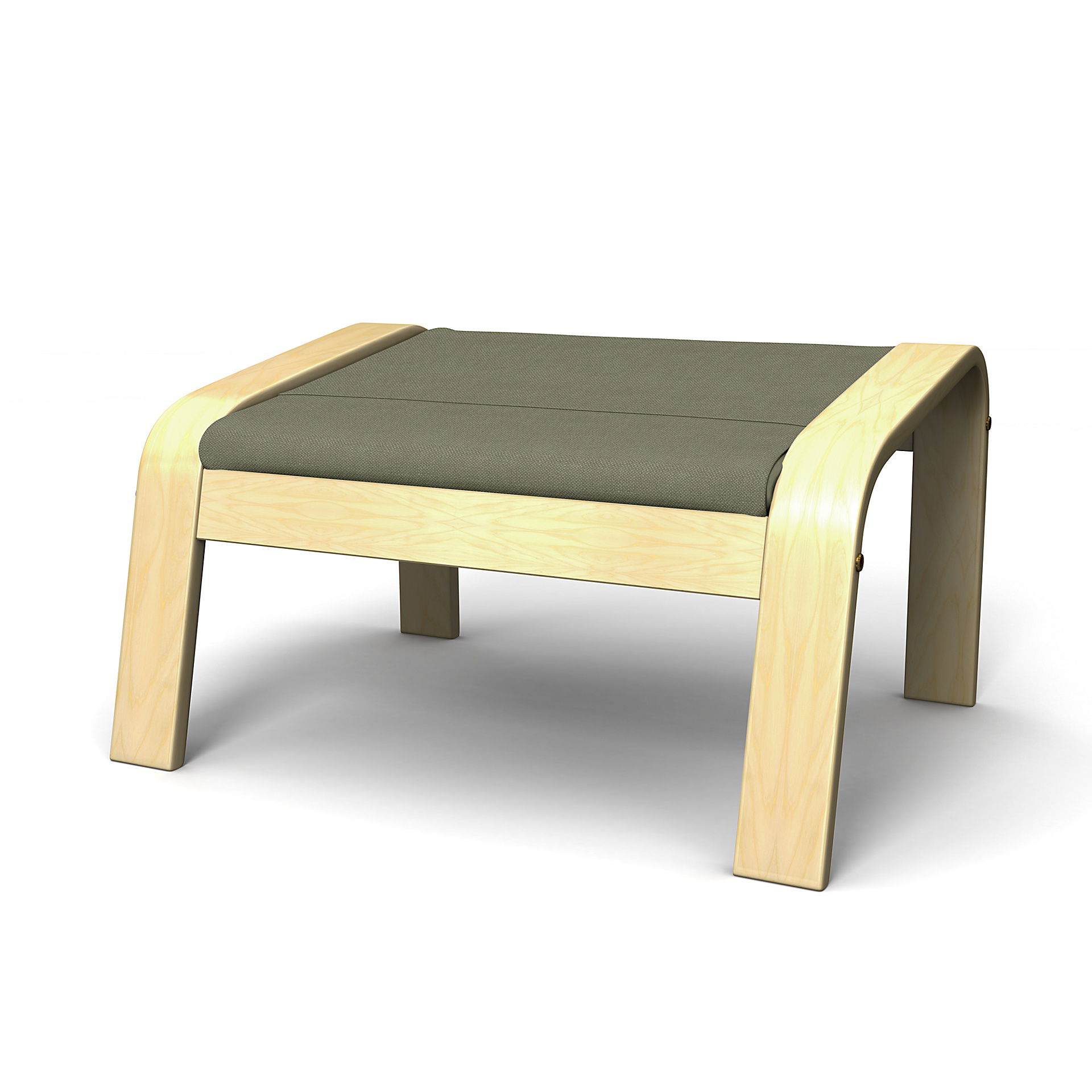 IKEA - Poäng Footstool Cover, Sage, Linen - Bemz
