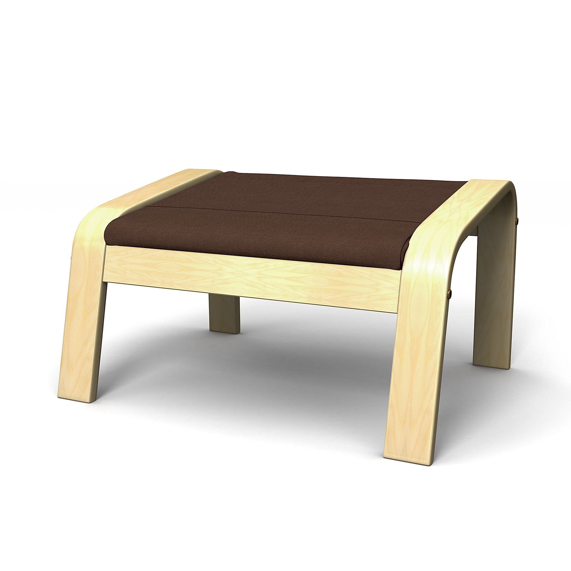 IKEA - Poang Footstool Cover, Chocolate, Linen - Bemz