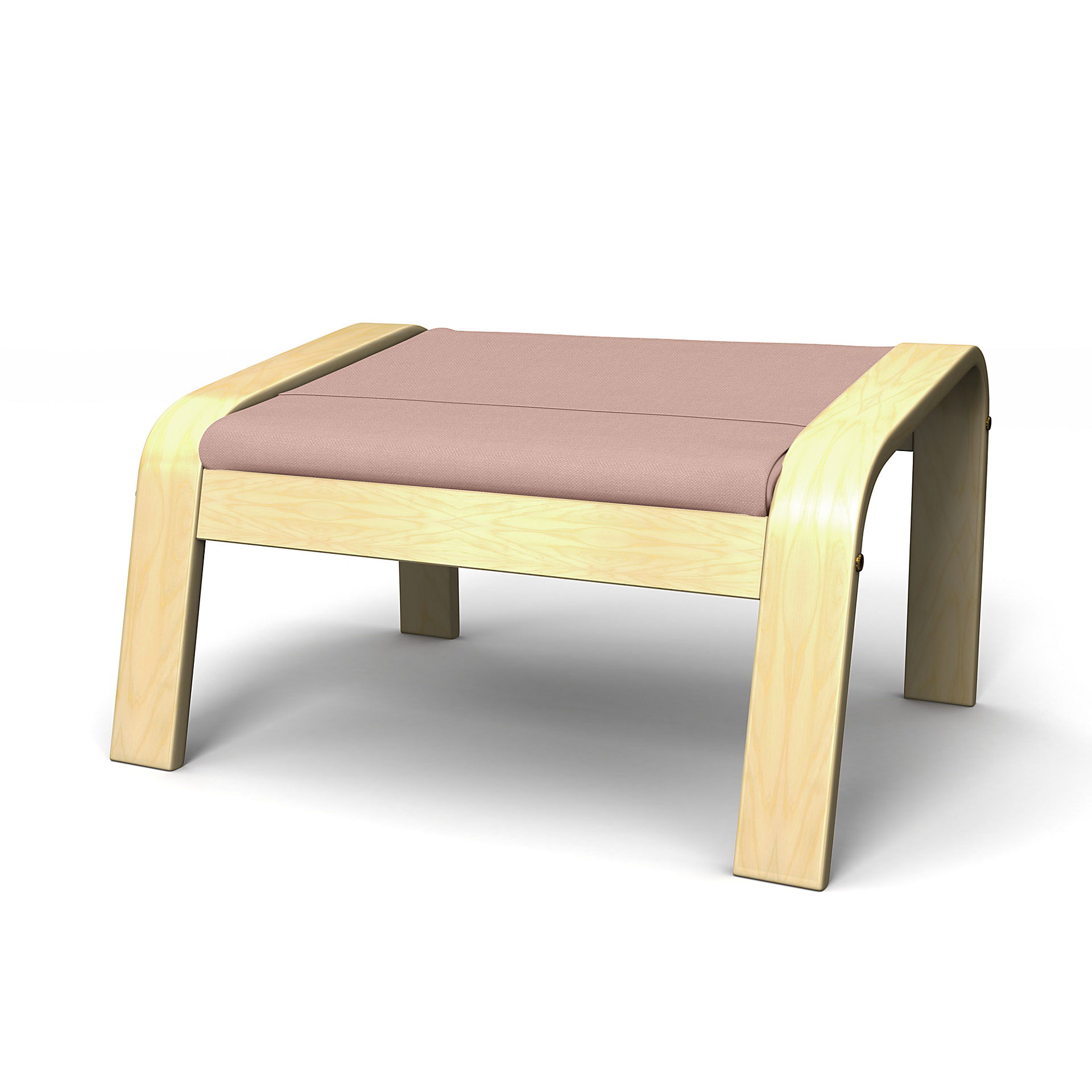 IKEA - Poäng Footstool Cover, Blush, Linen - Bemz