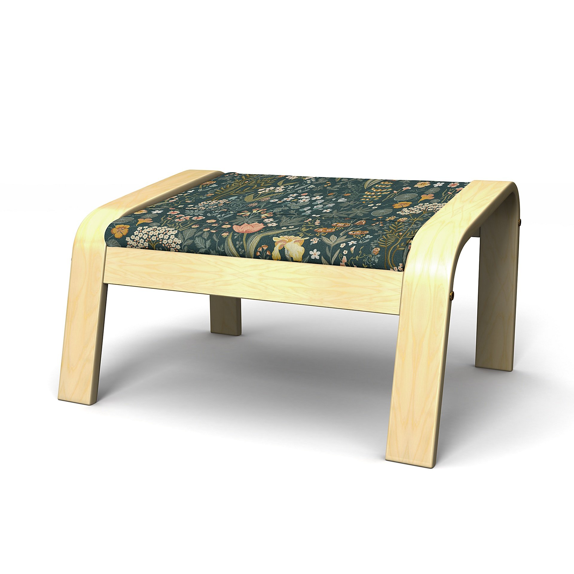 IKEA - Poang Footstool Cover, Blomsterhav Dark, BEMZ x BORASTAPETER COLLECTION - Bemz