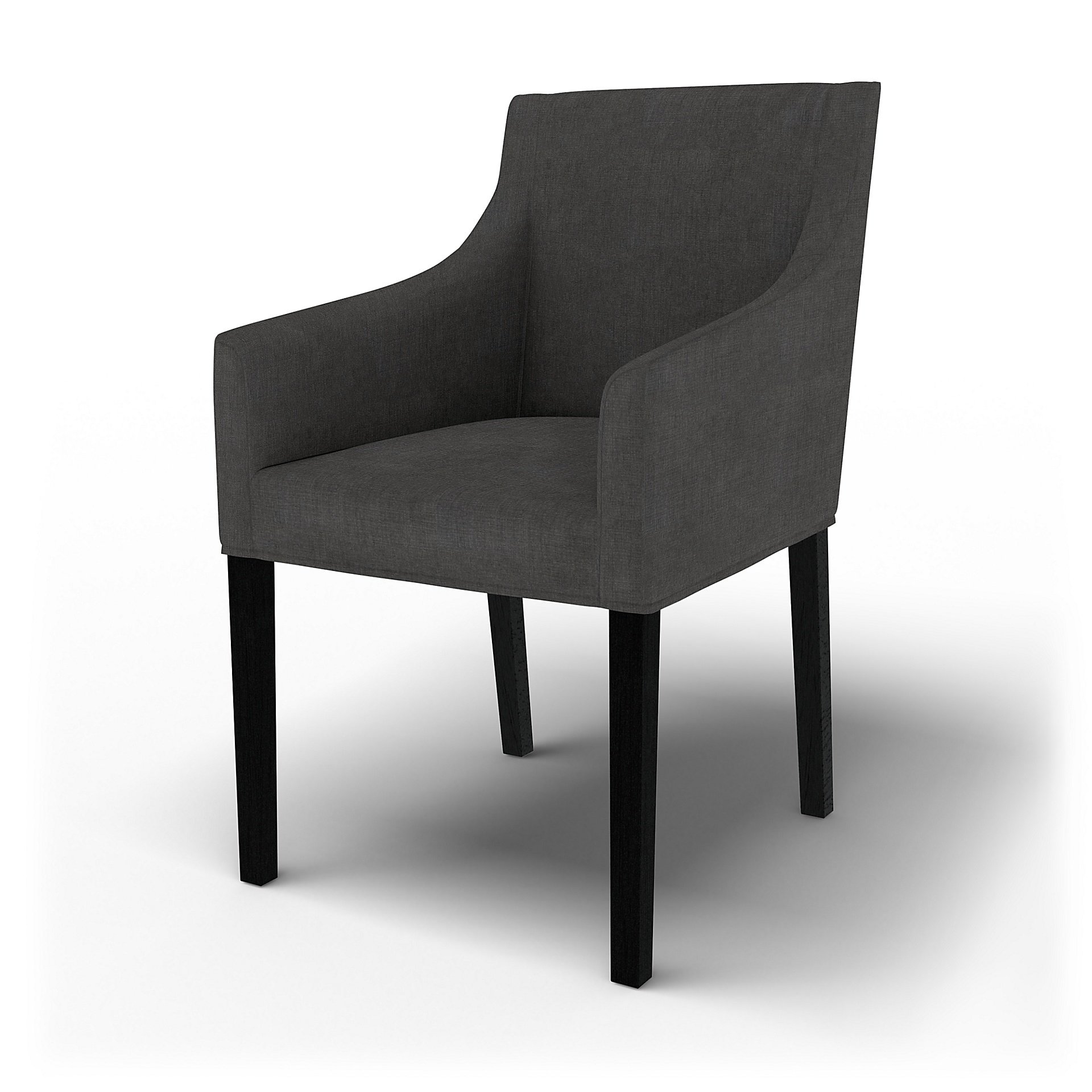 IKEA - Sakarias Chair Cover with Armrests , Espresso, Linen - Bemz
