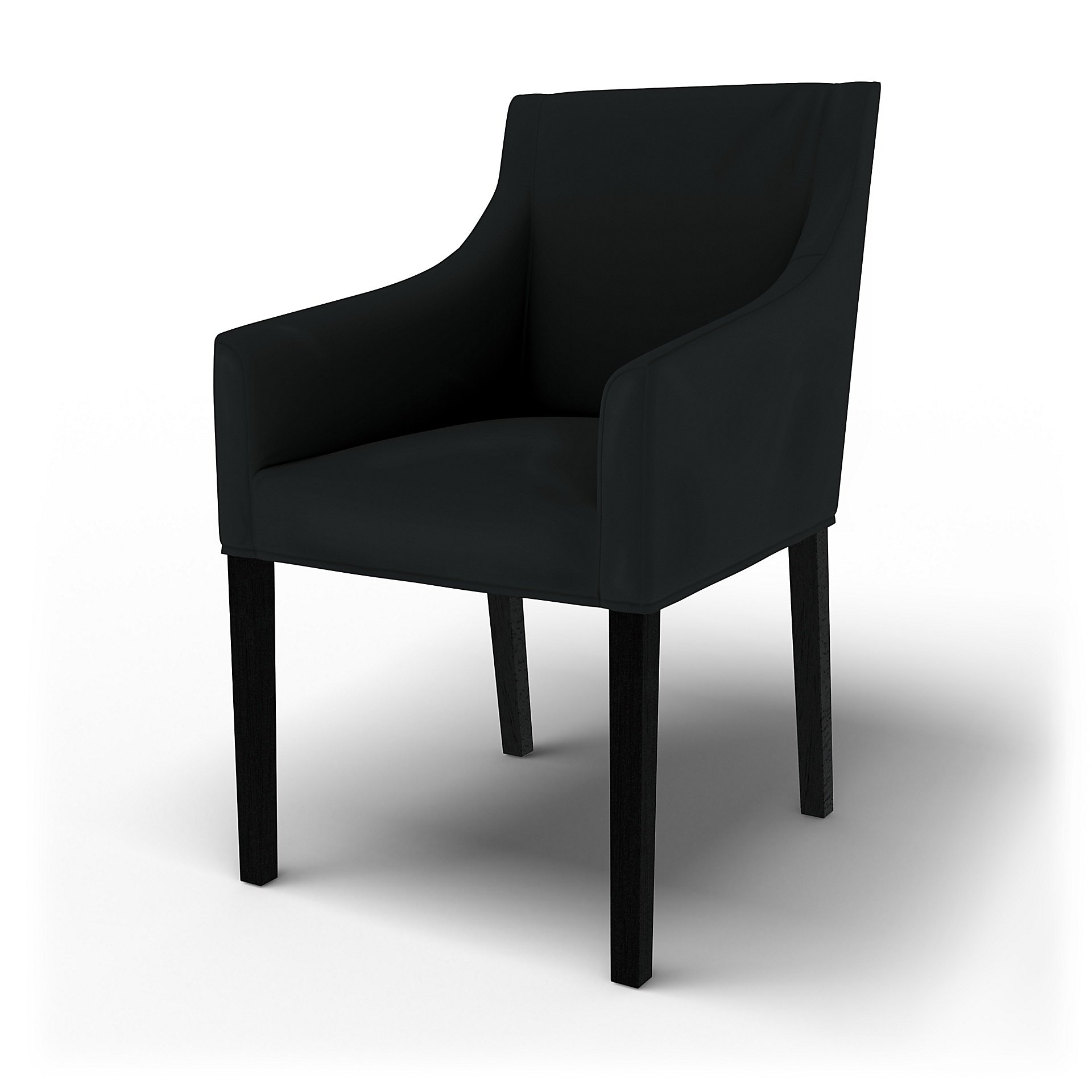 IKEA - Sakarias Chair Cover with Armrests , Jet Black, Cotton - Bemz