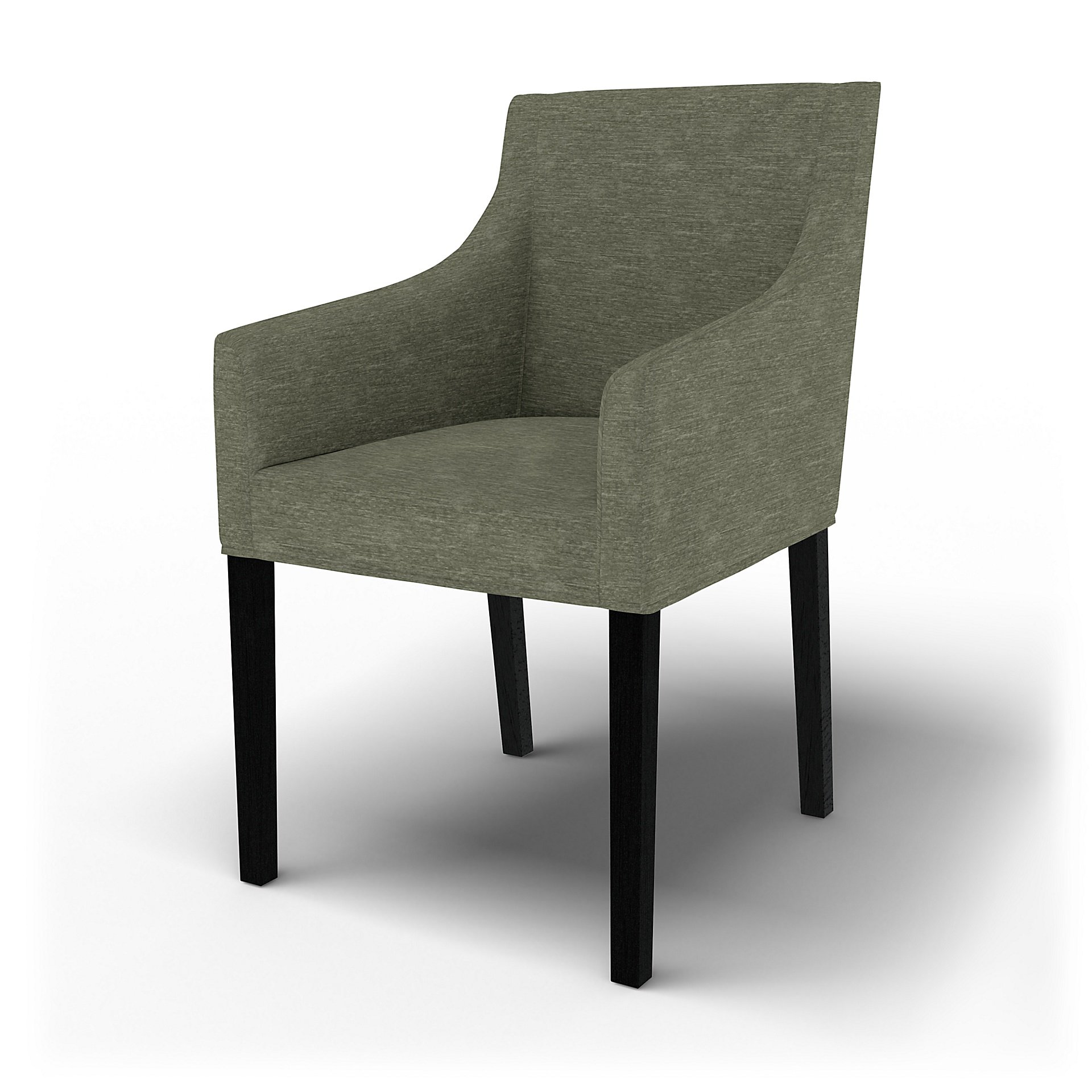 IKEA - Sakarias Chair Cover with Armrests , Green Grey, Velvet - Bemz