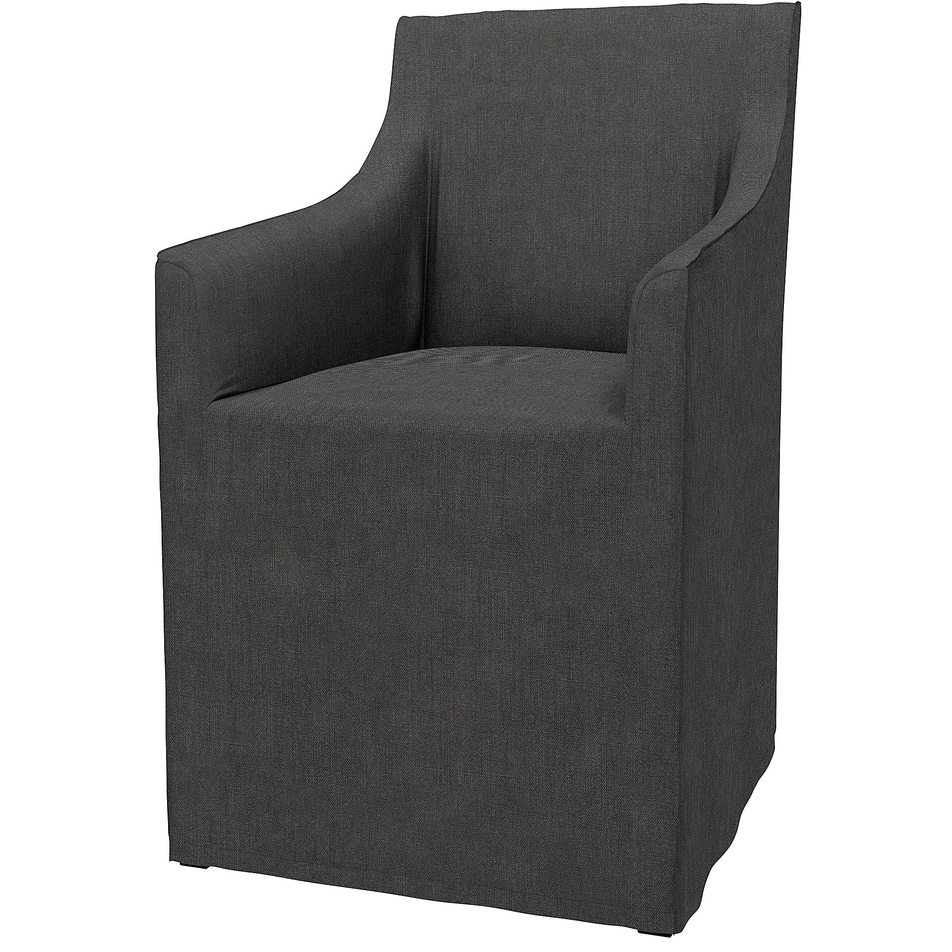 IKEA - Sakarias Chair with Armrests Cover, Espresso, Linen - Bemz