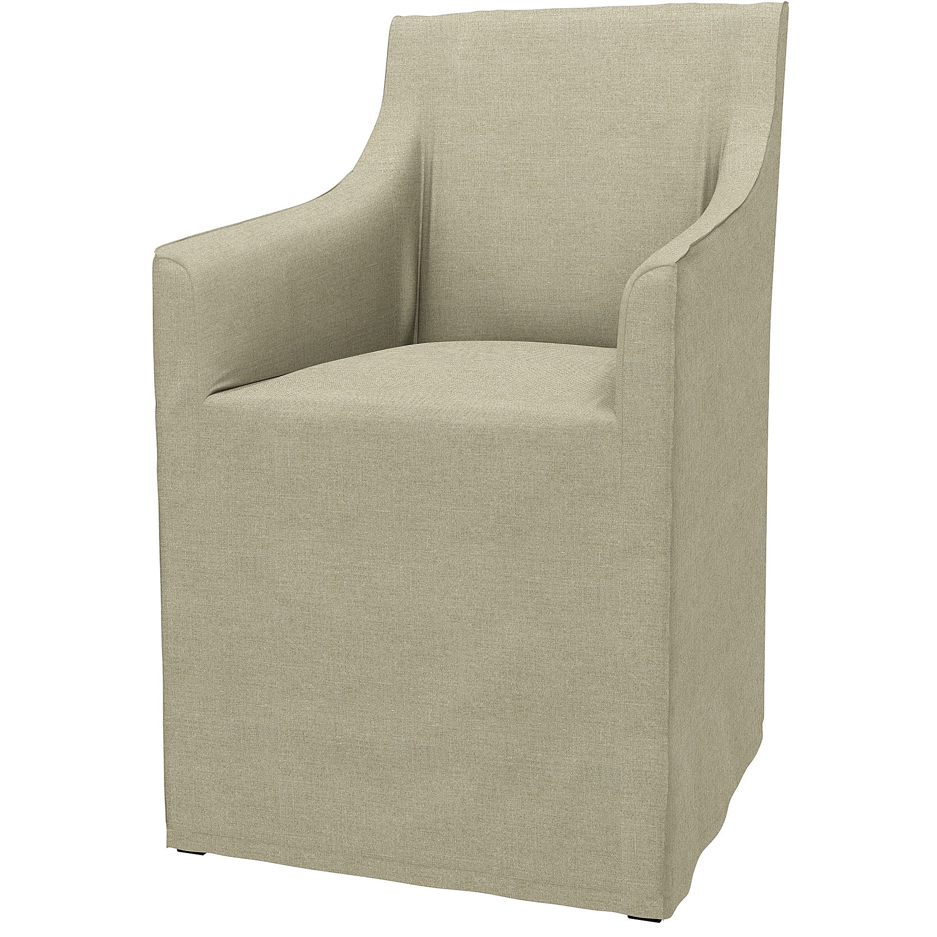 IKEA - Sakarias Chair with Armrests Cover, Pebble, Linen - Bemz