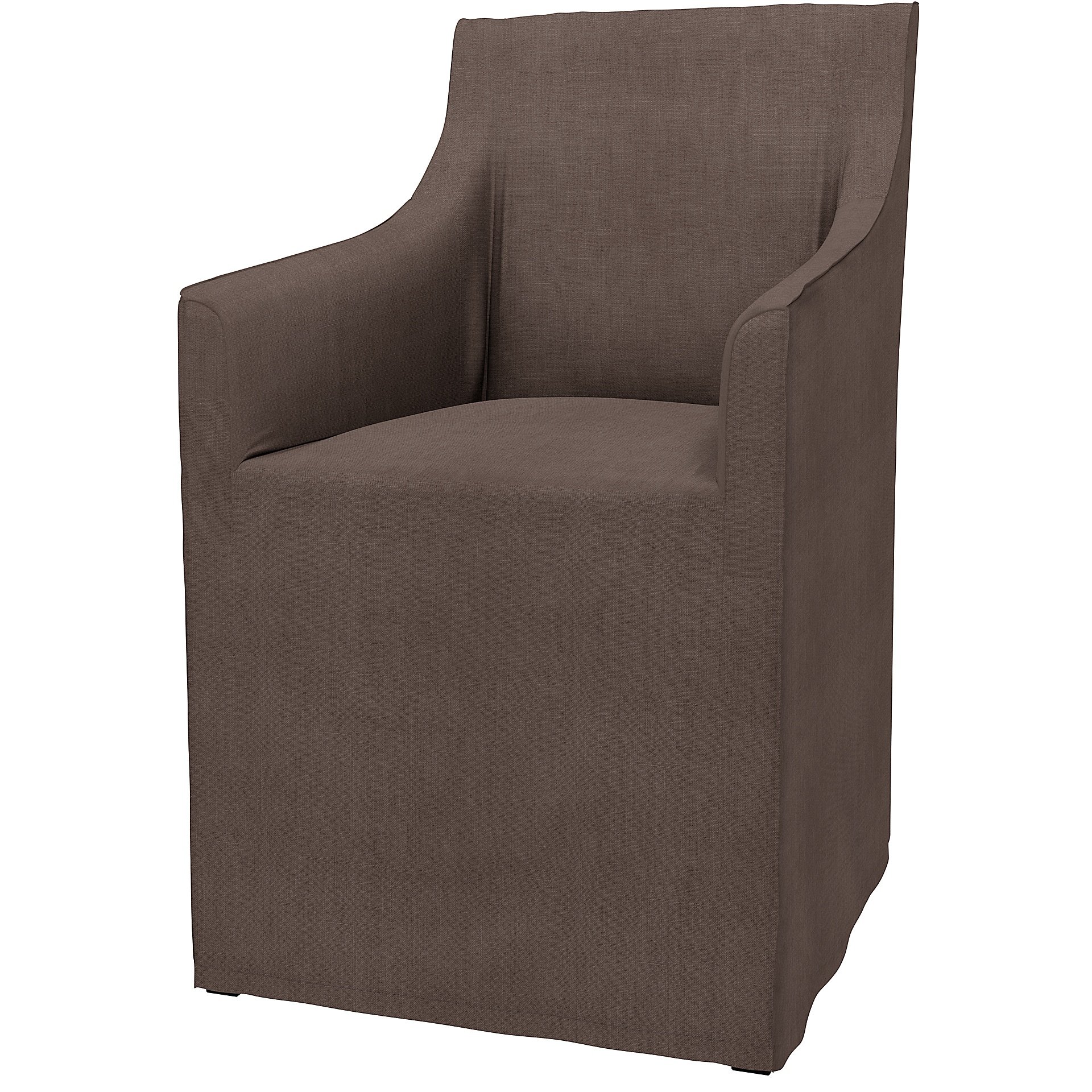 IKEA - Sakarias Chair with Armrests Cover, Cocoa, Linen - Bemz