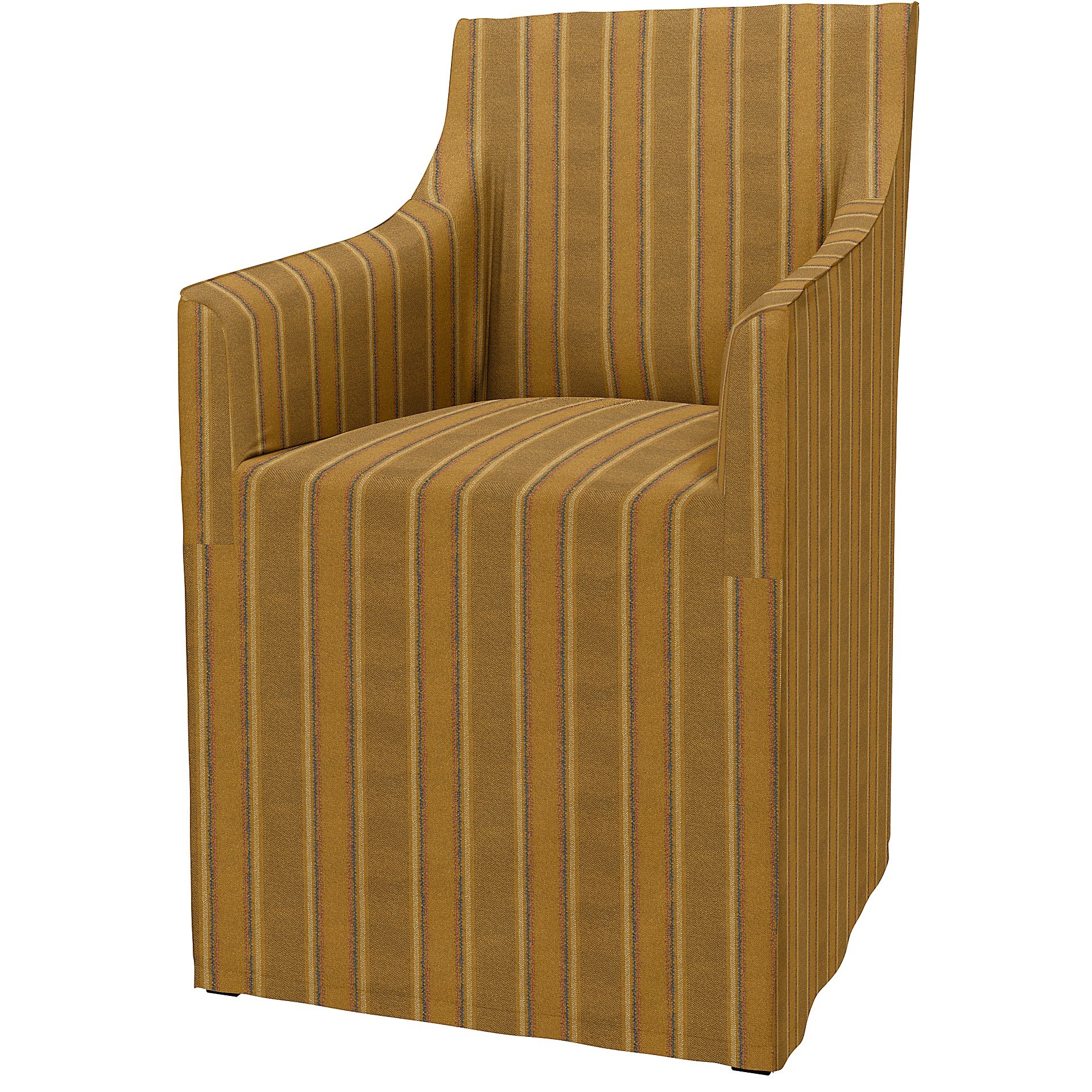 IKEA - Sakarias Chair with Armrests Cover, Mustard Stripe, Cotton - Bemz