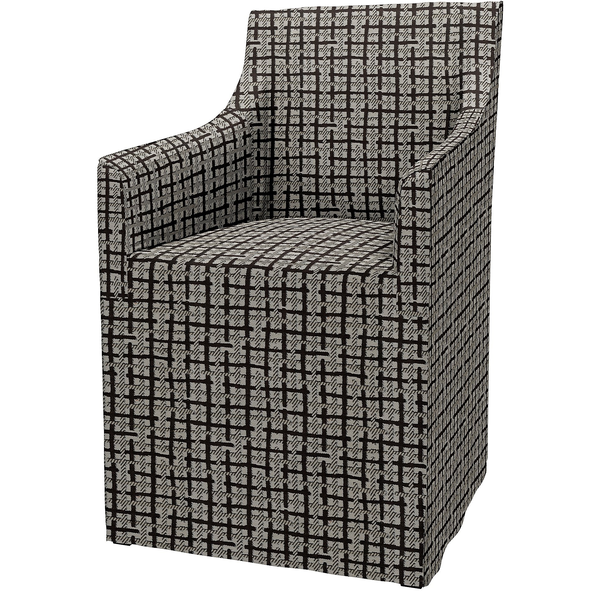 IKEA - Sakarias Chair with Armrests Cover, Chocolate, Velvet - Bemz