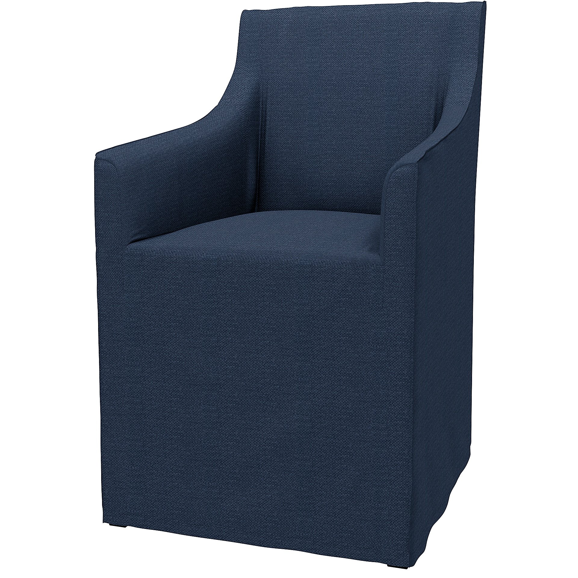 IKEA - Sakarias Chair with Armrests Cover, Navy Blue, Linen - Bemz