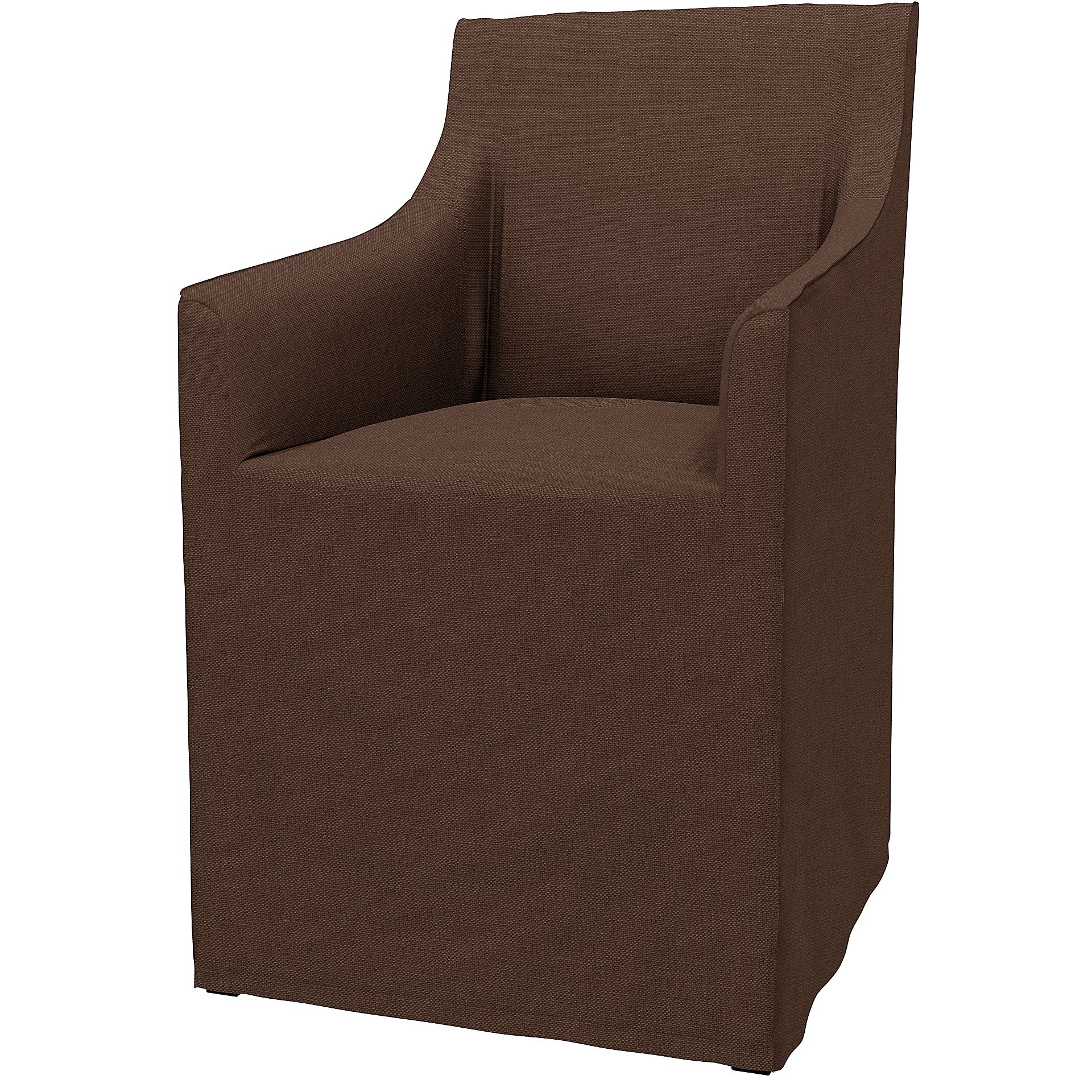 IKEA - Sakarias Chair with Armrests Cover, Chocolate, Linen - Bemz