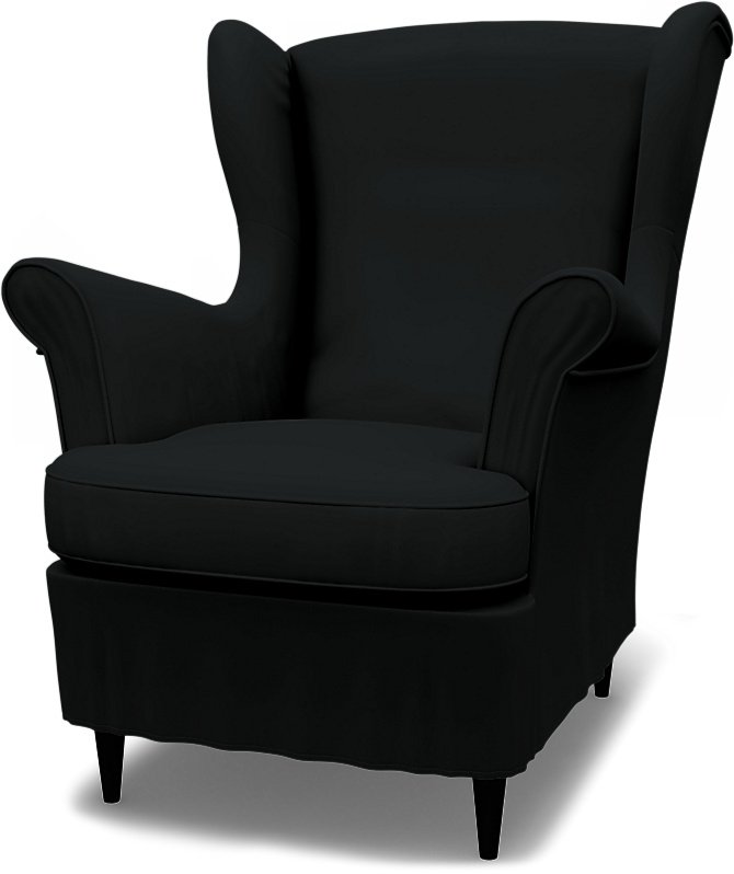 IKEA - Strandmon Children's Armchair Cover, Jet Black, Cotton - Bemz
