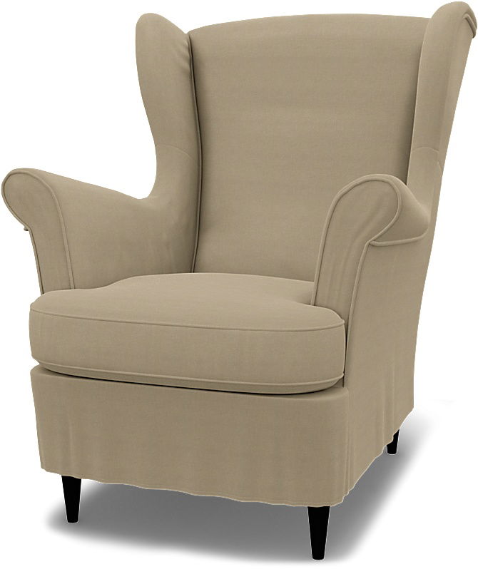 IKEA - Strandmon Children's Armchair Cover, Tan, Linen - Bemz