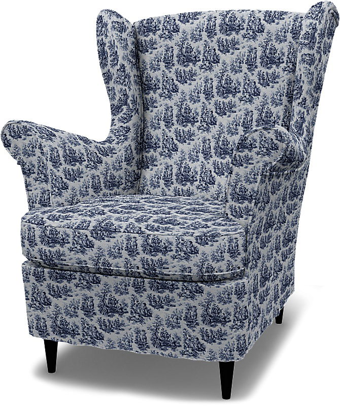 IKEA - Strandmon Children's Armchair Cover, Dark Blue, Bouclé & Texture - Bemz