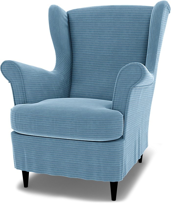IKEA - Strandmon Armchair Cover, Sky Blue, Corduroy - Bemz