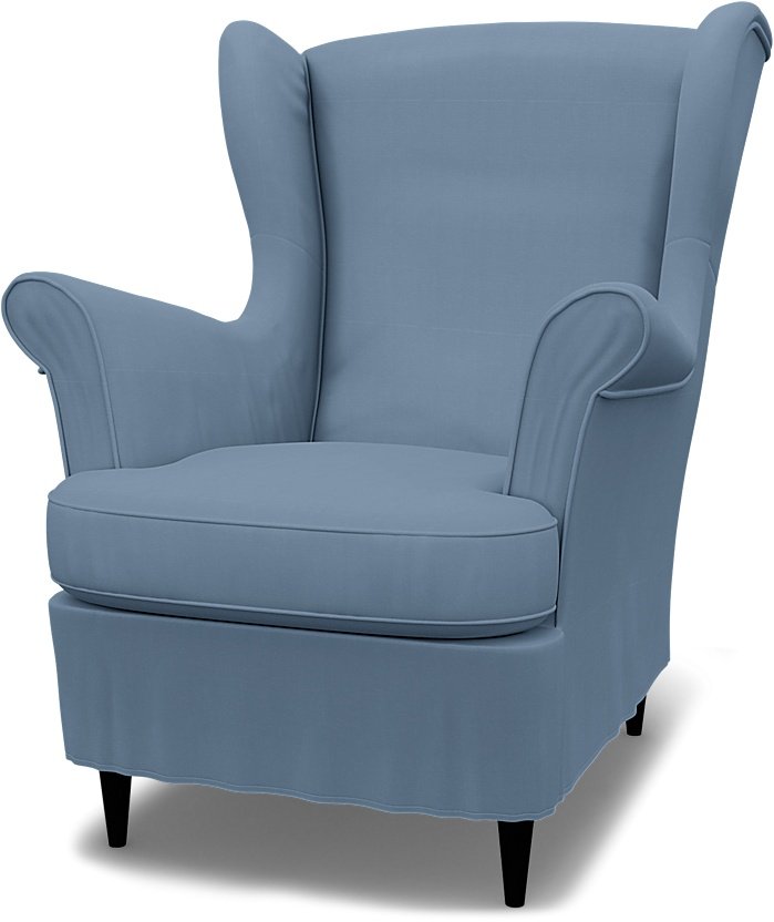 IKEA - Strandmon Armchair Cover, Dusty Blue, Cotton - Bemz