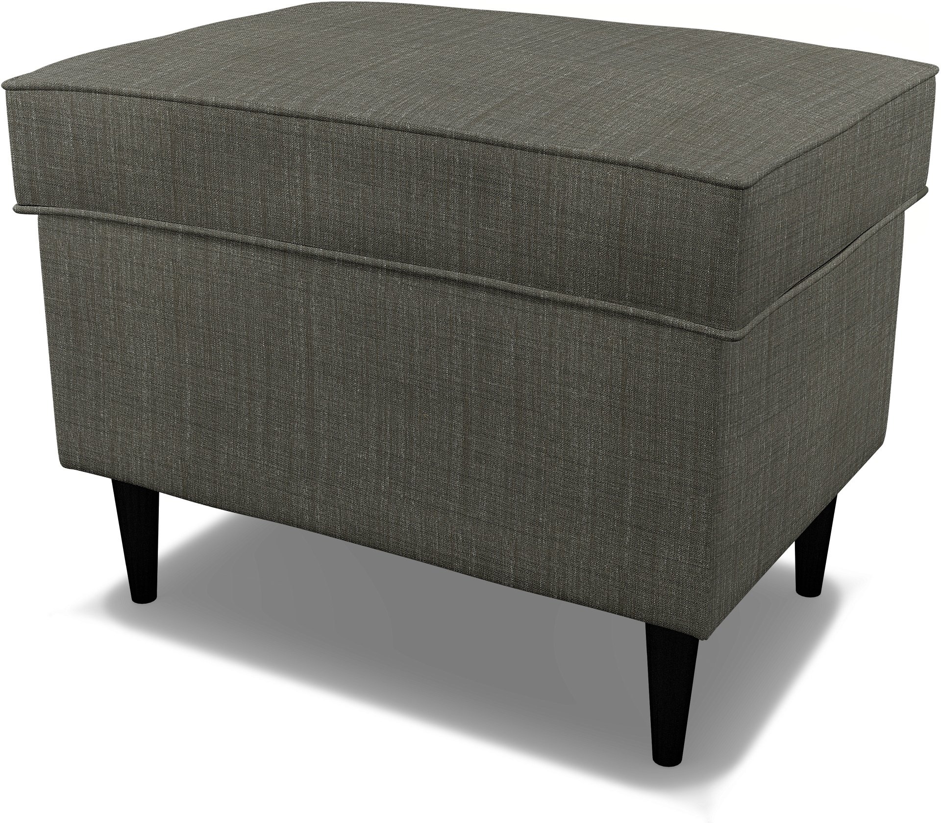 IKEA - Strandmon Footstool cover, Mole Brown, Boucle & Texture - Bemz