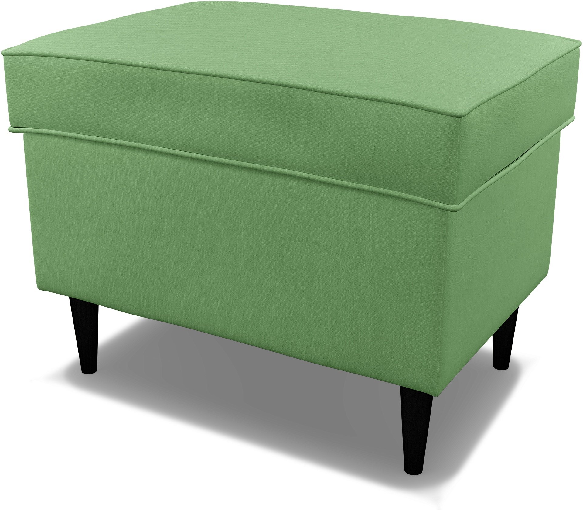 IKEA - Strandmon Footstool cover, Apple Green, Linen - Bemz