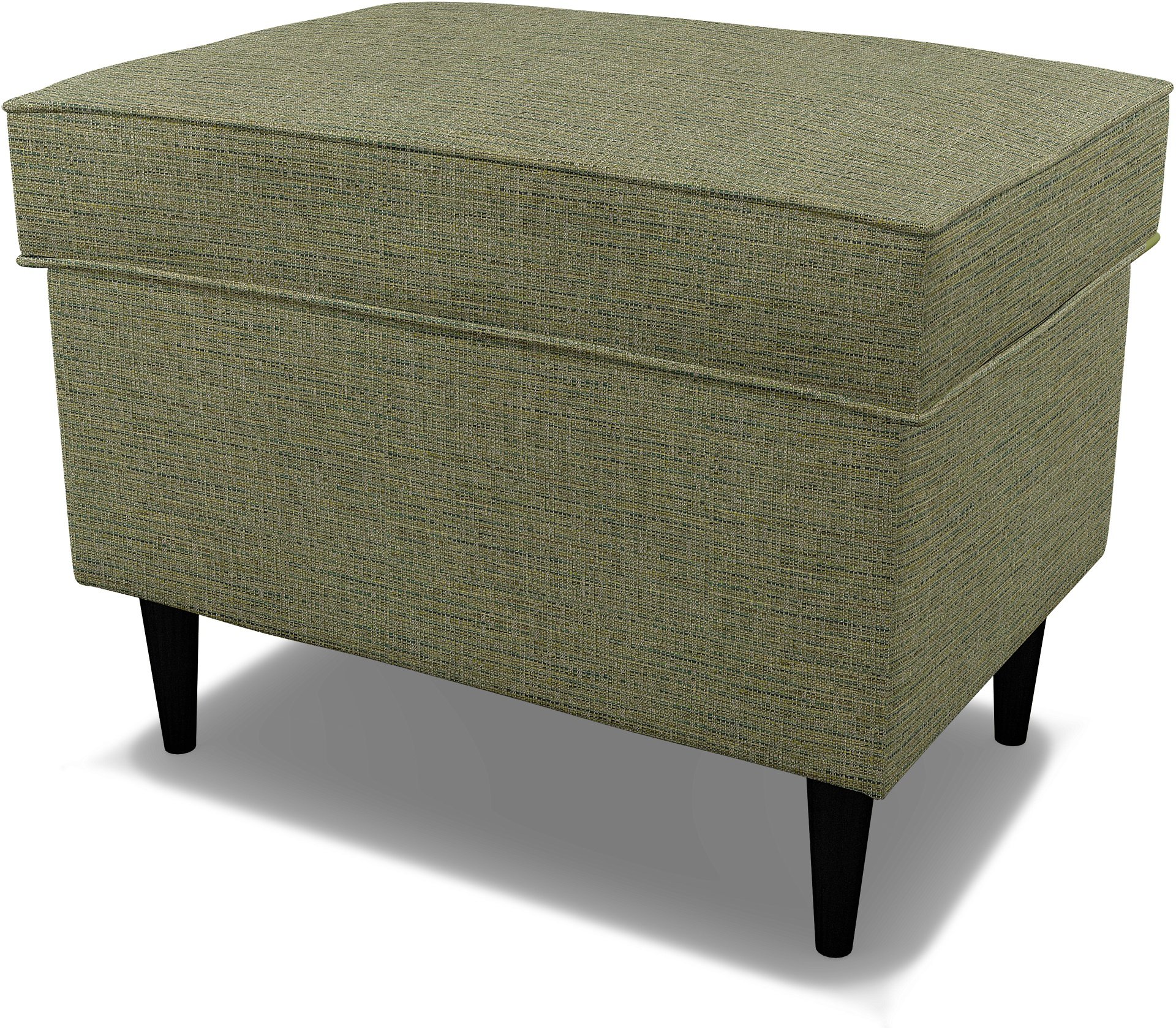IKEA - Strandmon Footstool cover, Meadow Green, Boucle & Texture - Bemz