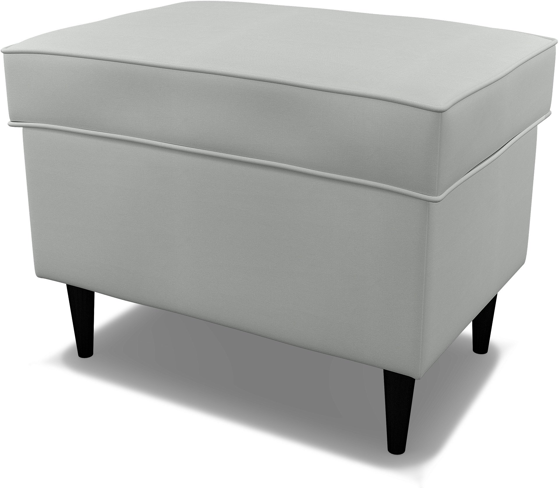 IKEA - Strandmon Footstool cover, Silver Grey, Cotton - Bemz