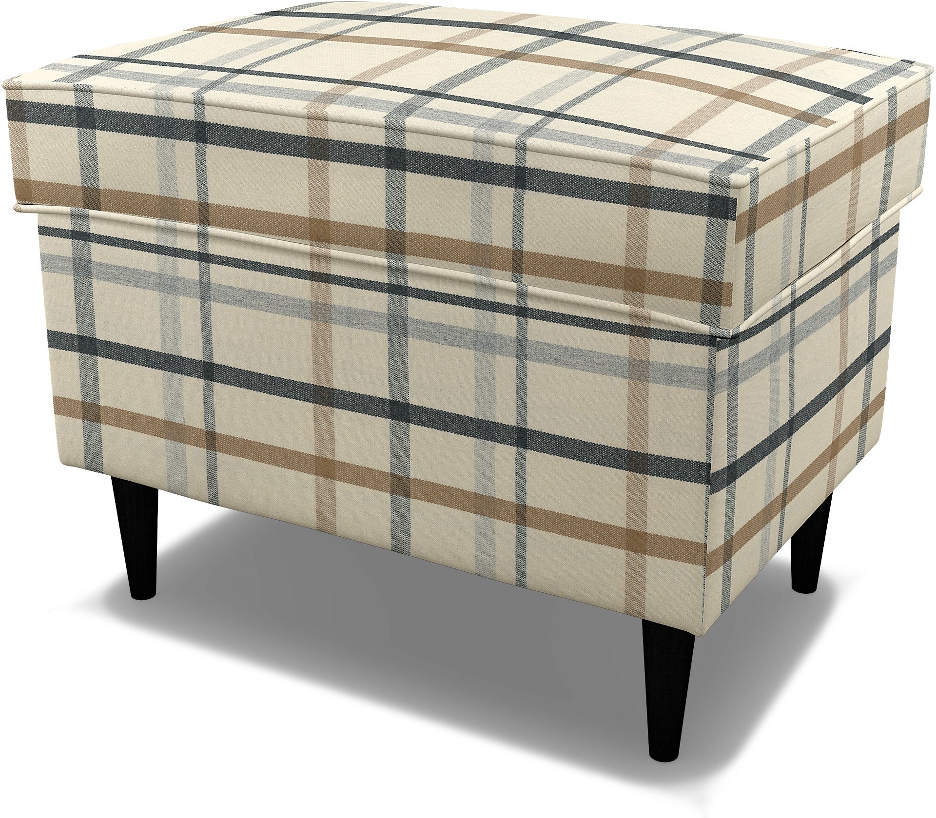IKEA - Strandmon Footstool cover, Fawn Brown, Wool - Bemz