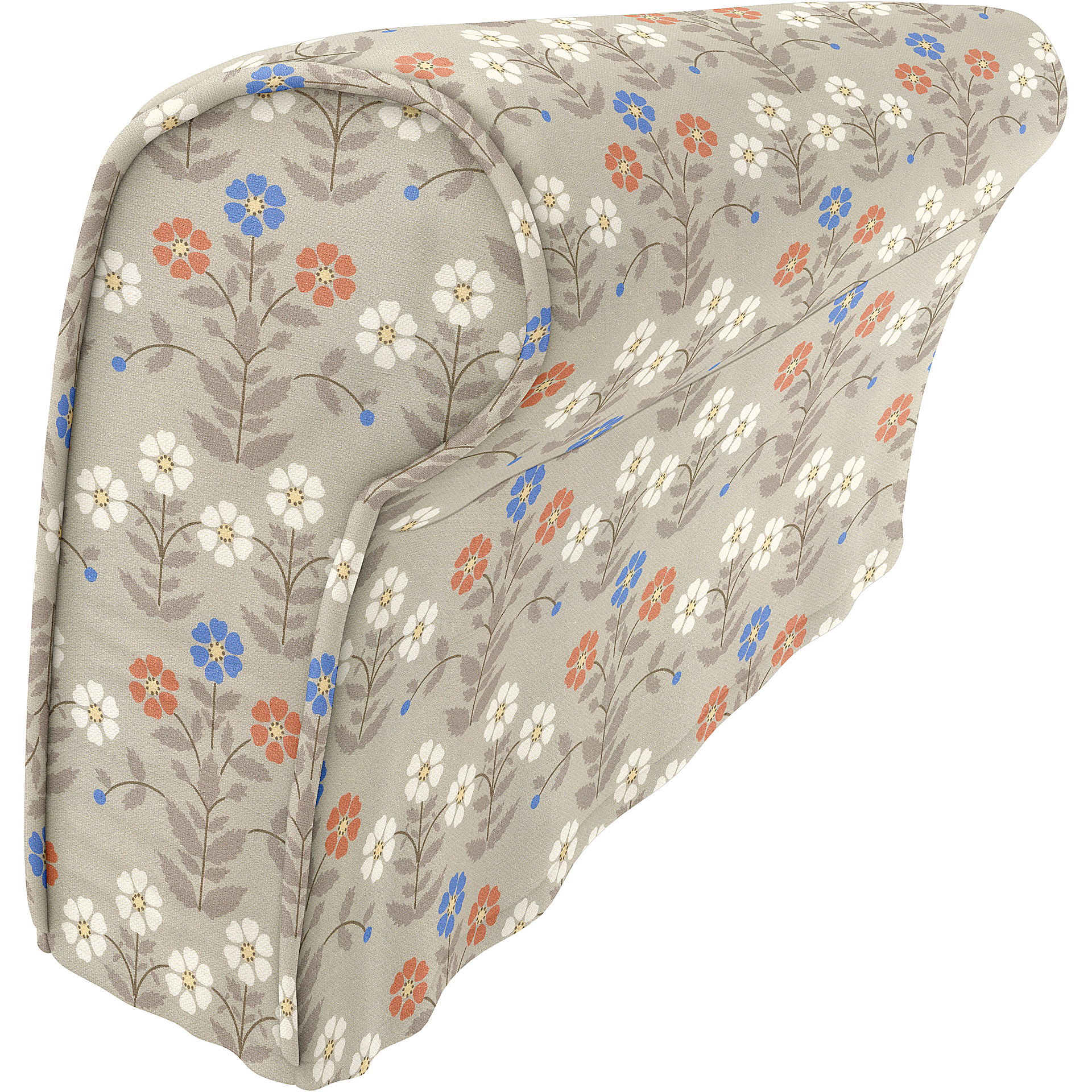 IKEA - Strandmon Armrest Protectors (One pair), Sippor Blue/Orange, BEMZ x BORÅSTAPETER COLLECTION - Bemz