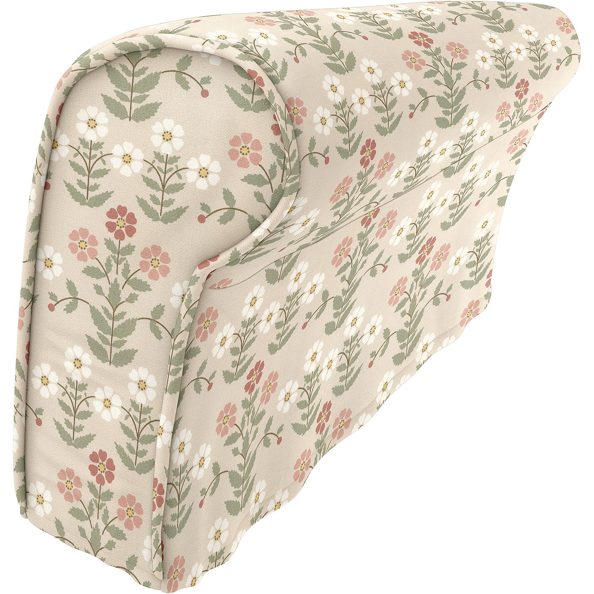 IKEA - Strandmon Armrest Protectors (One pair), Pink Sippor, BEMZ x BORÅSTAPETER COLLECTION - Bemz