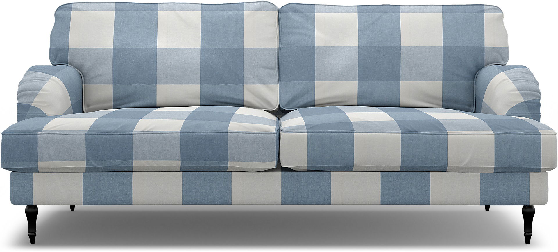 IKEA - Överdrag till Stocksund 3-sitssoffa, Sky Blue, Linne - Bemz