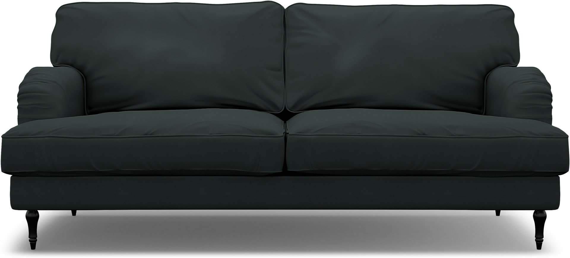 IKEA - Stocksund 3 Seater Sofa Cover, Graphite Grey, Cotton - Bemz