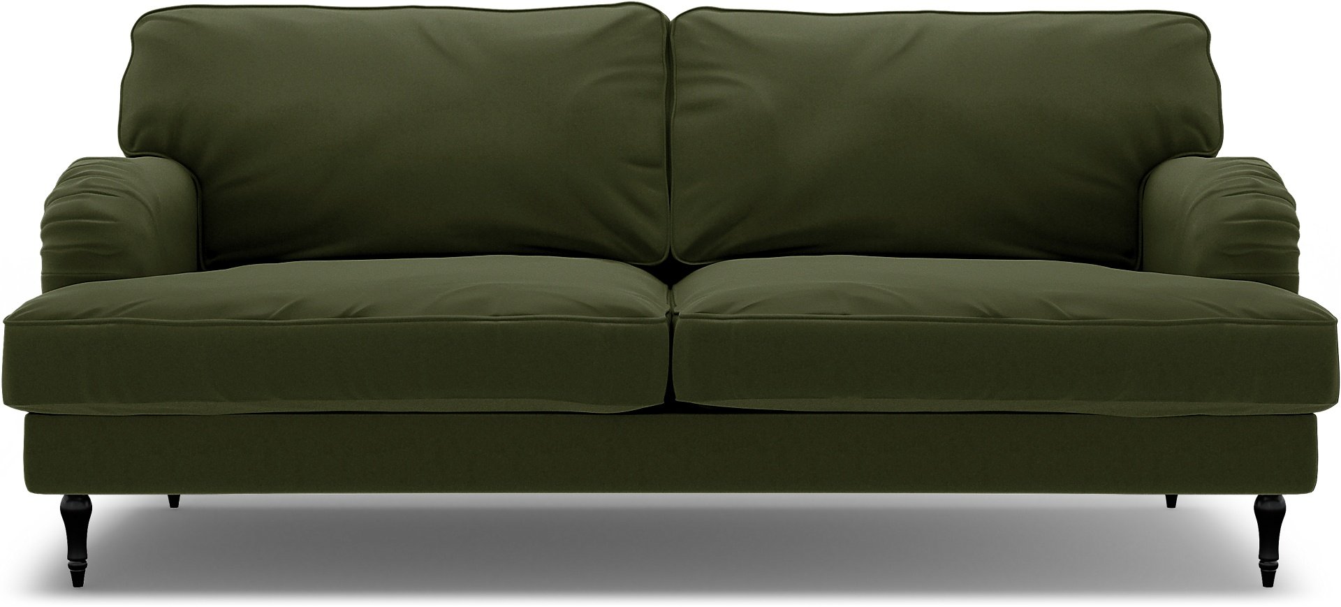 IKEA - Stocksund 3 Seater Sofa Cover, Moss, Velvet - Bemz