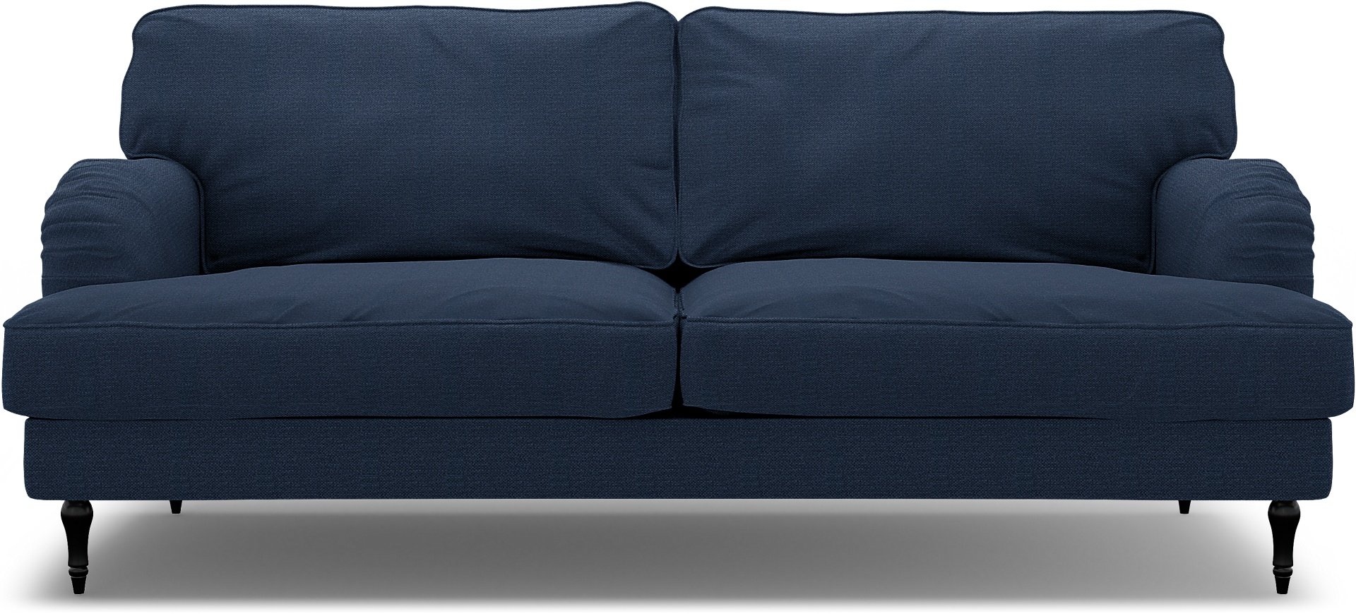 IKEA - Stocksund 3 Seater Sofa Cover, Navy Blue, Linen - Bemz