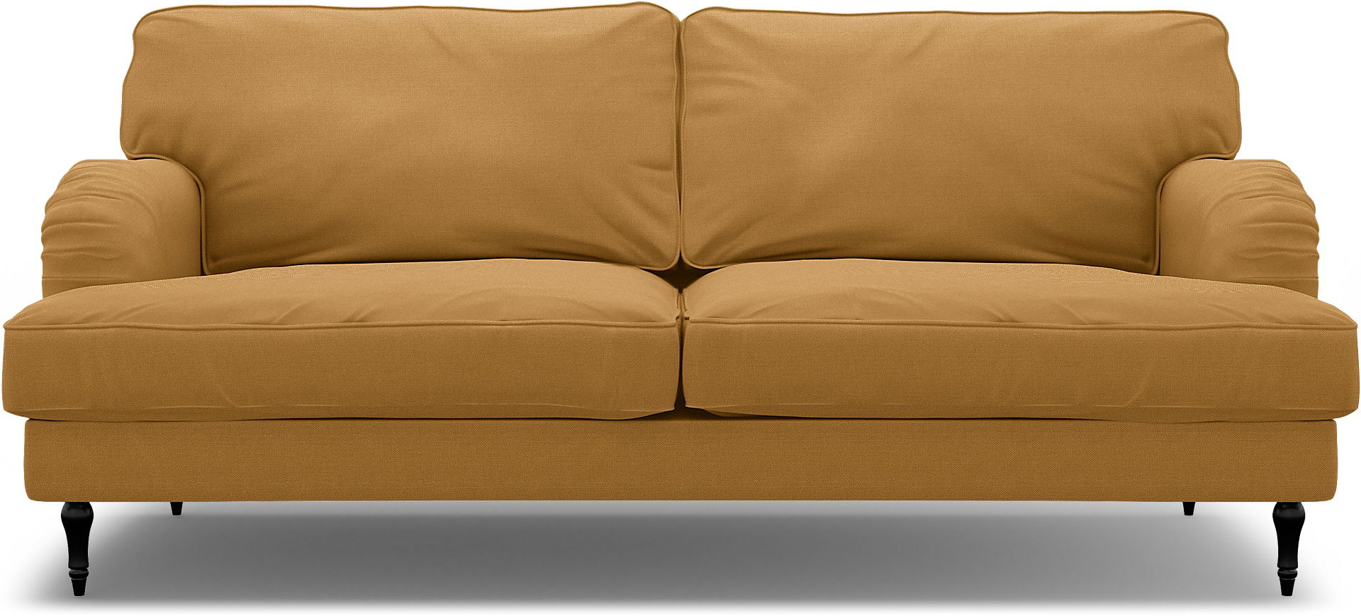 IKEA - Stocksund 3 Seater Sofa Cover, Mustard, Linen - Bemz