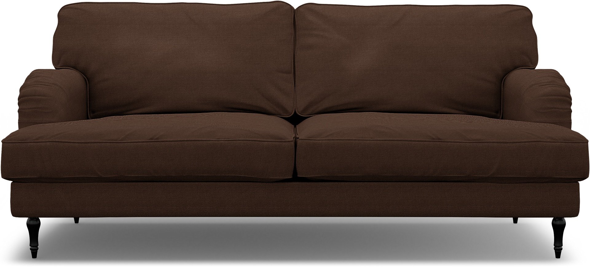 IKEA - Stocksund 3 Seater Sofa Cover, Chocolate, Linen - Bemz