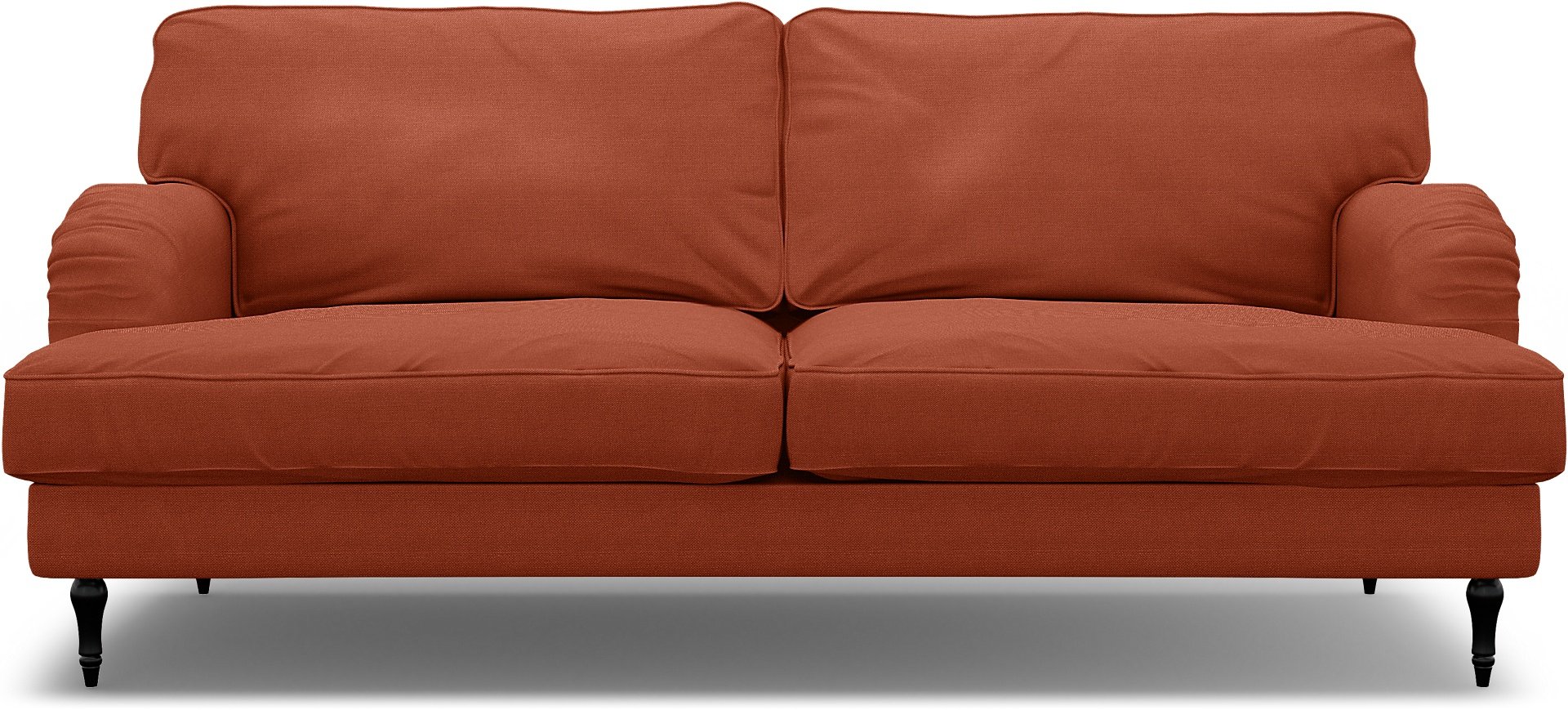IKEA - Stocksund 3 Seater Sofa Cover, Burnt Orange, Linen - Bemz