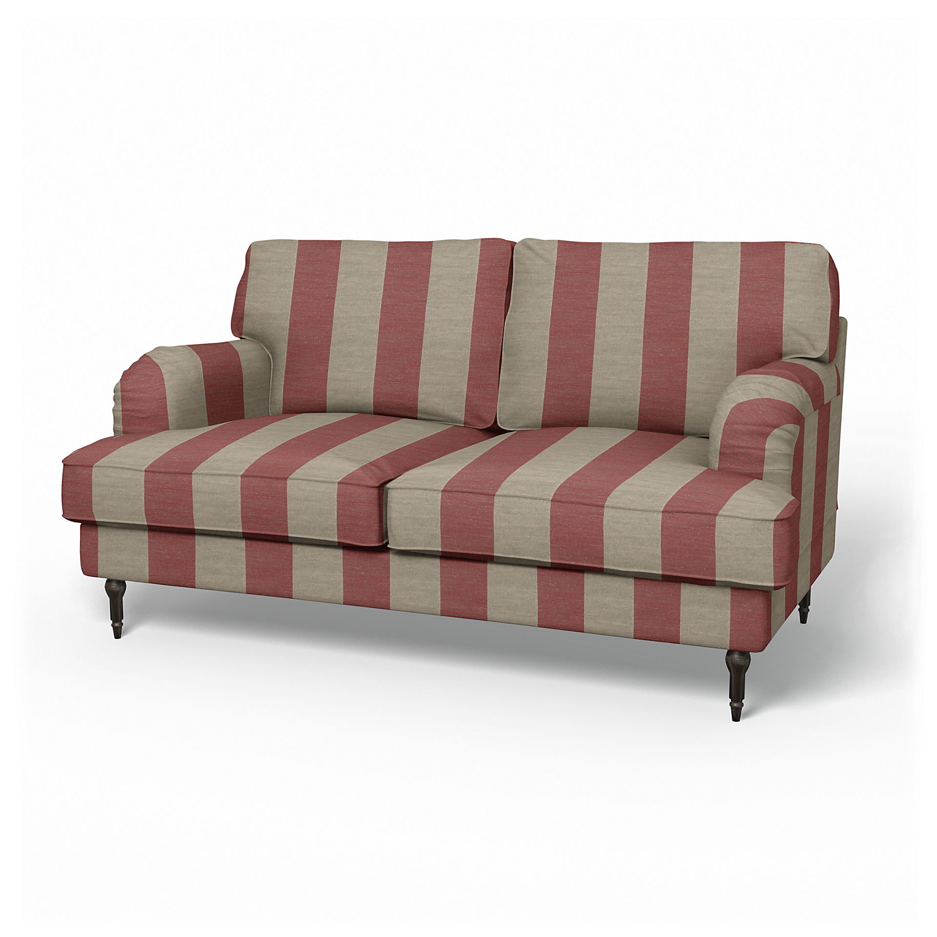 IKEA - Stocksund 2 Seater Sofa Cover, Soft Red, Linen - Bemz