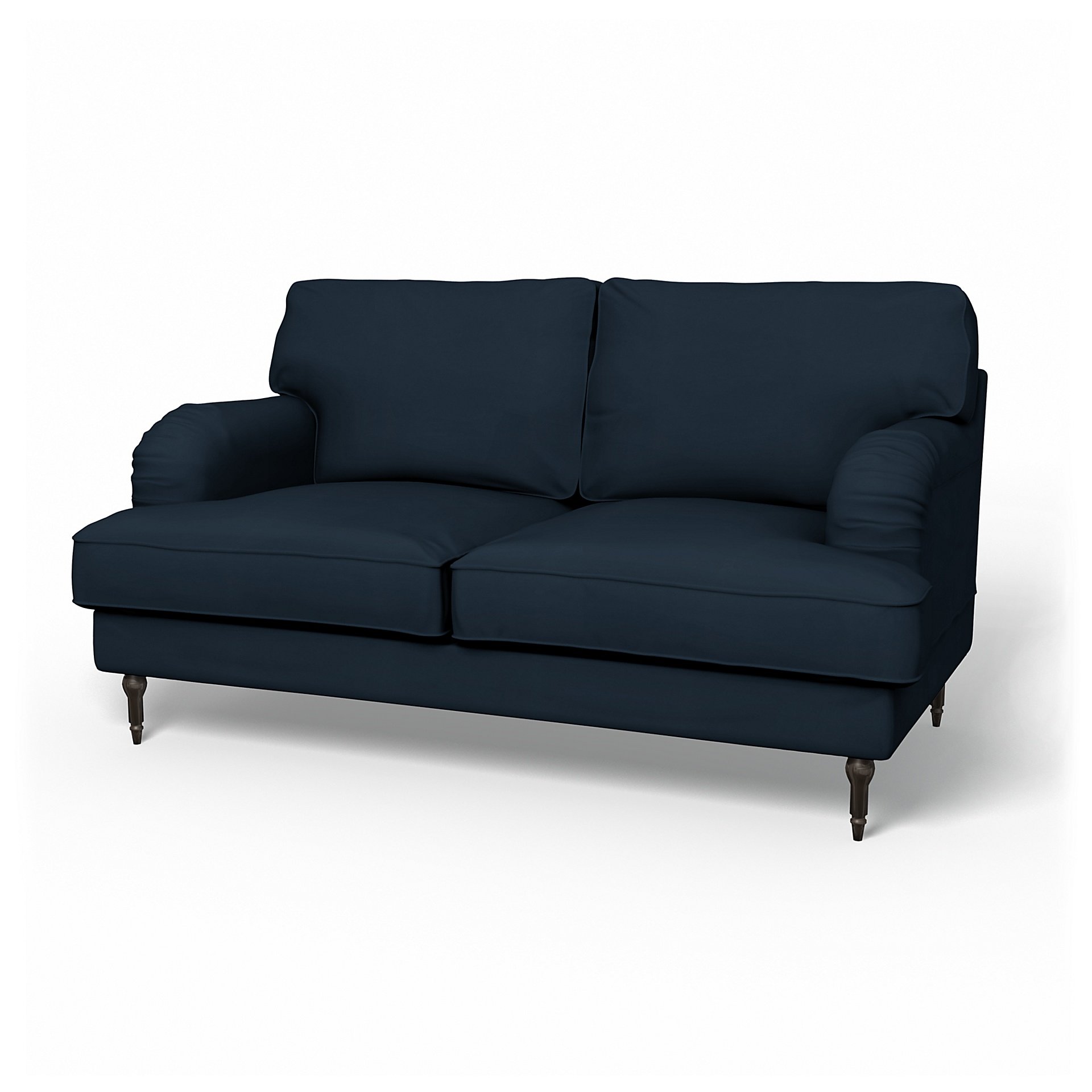 IKEA - Stocksund 2 Seater Sofa Cover, Navy Blue, Cotton - Bemz