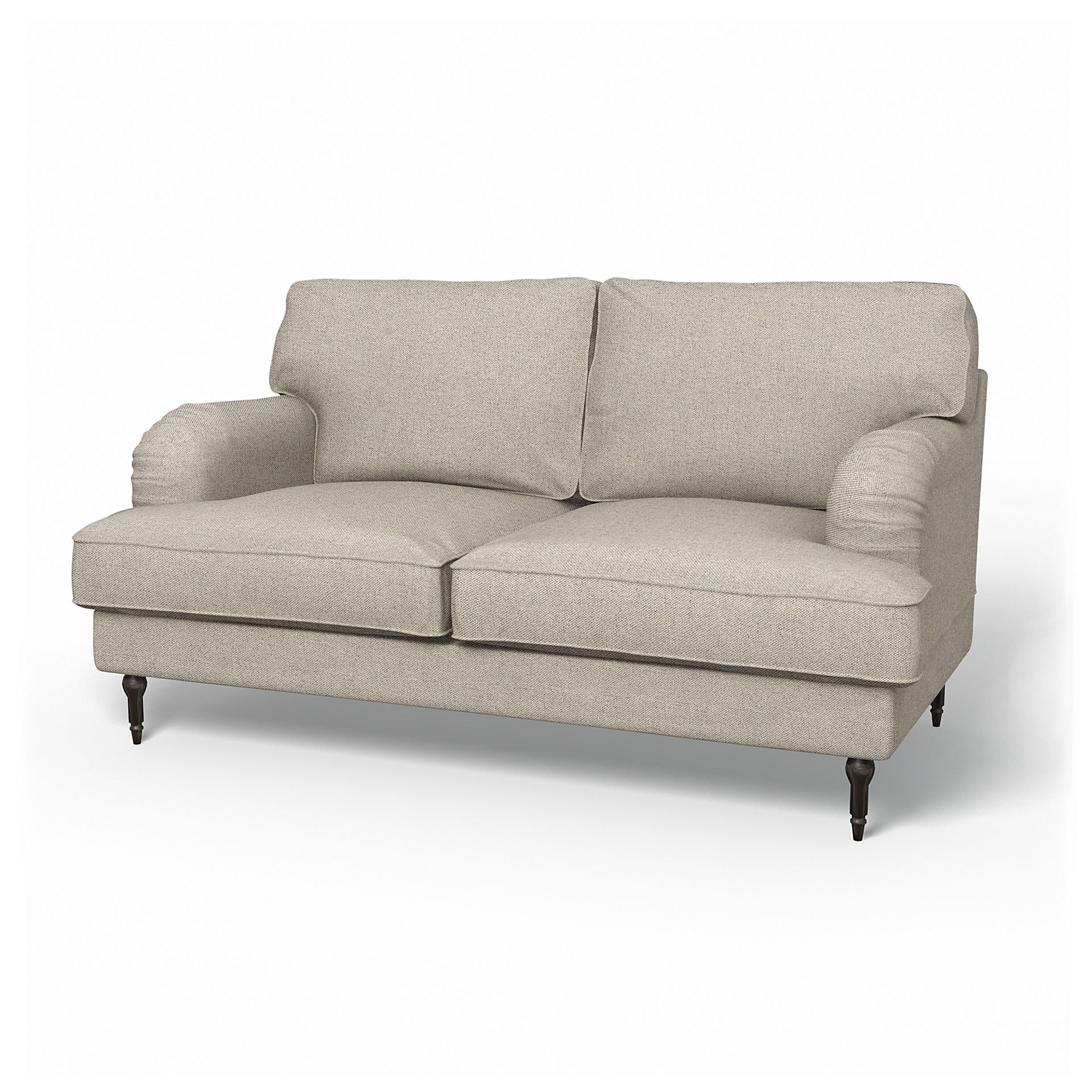 IKEA - Housse de canapé 2 places Stocksund, Silver Grey, Conscious - Bemz