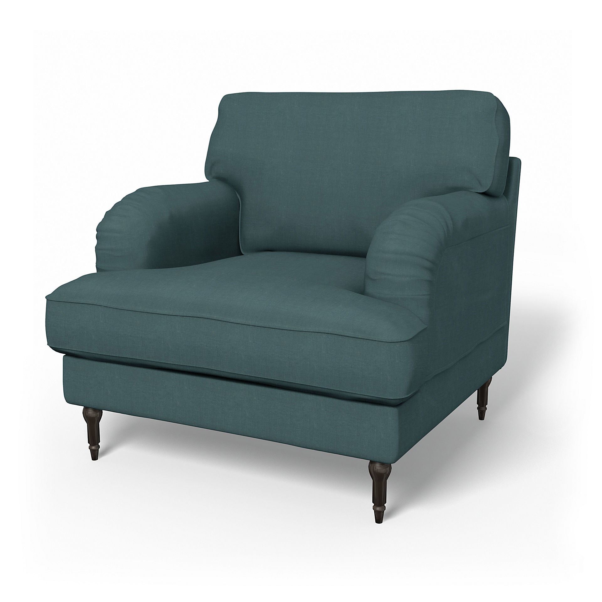 IKEA - Överdrag till Stocksund fåtölj, Slate Blue, Linne - Bemz