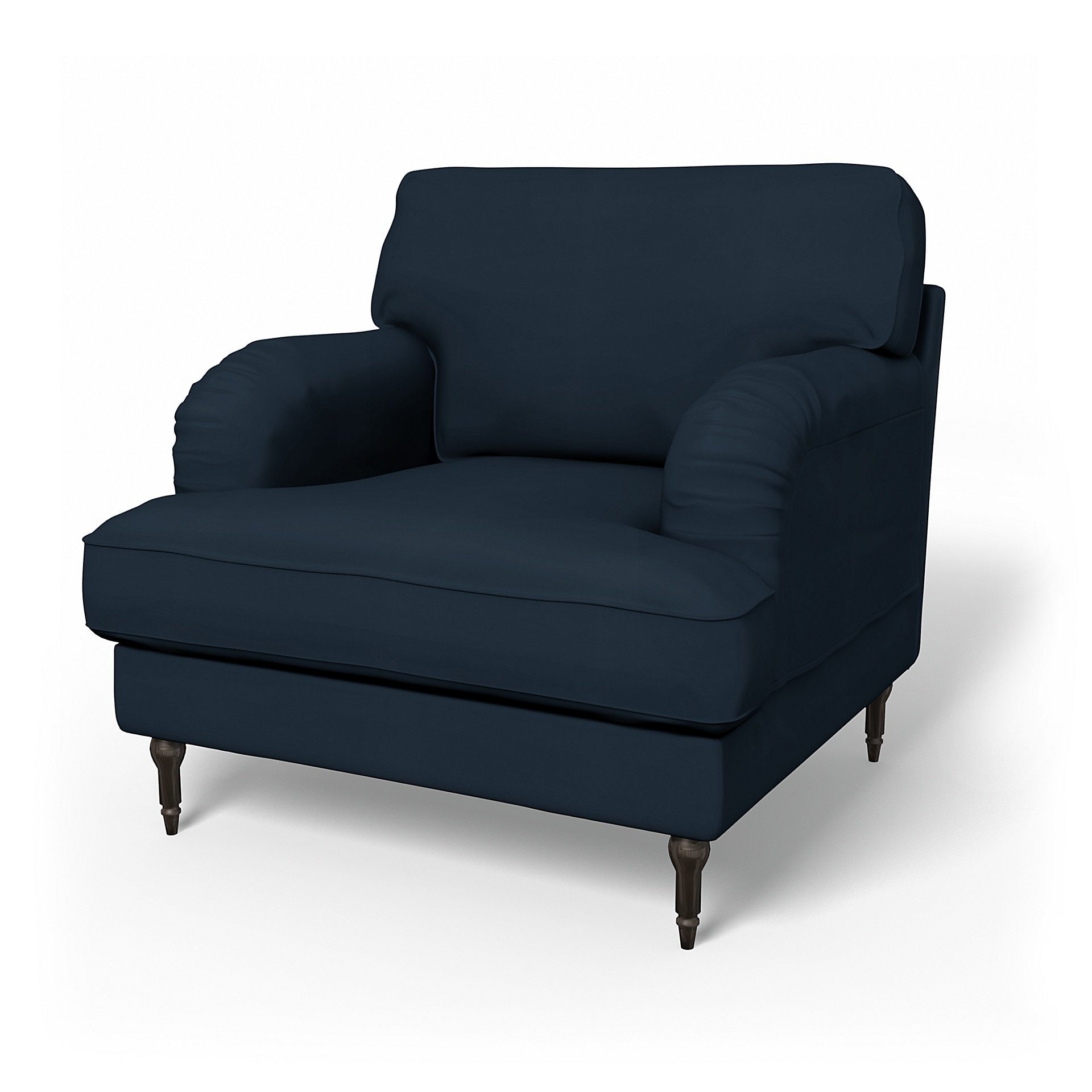 IKEA - Stocksund Armchair Cover, Navy Blue, Cotton - Bemz