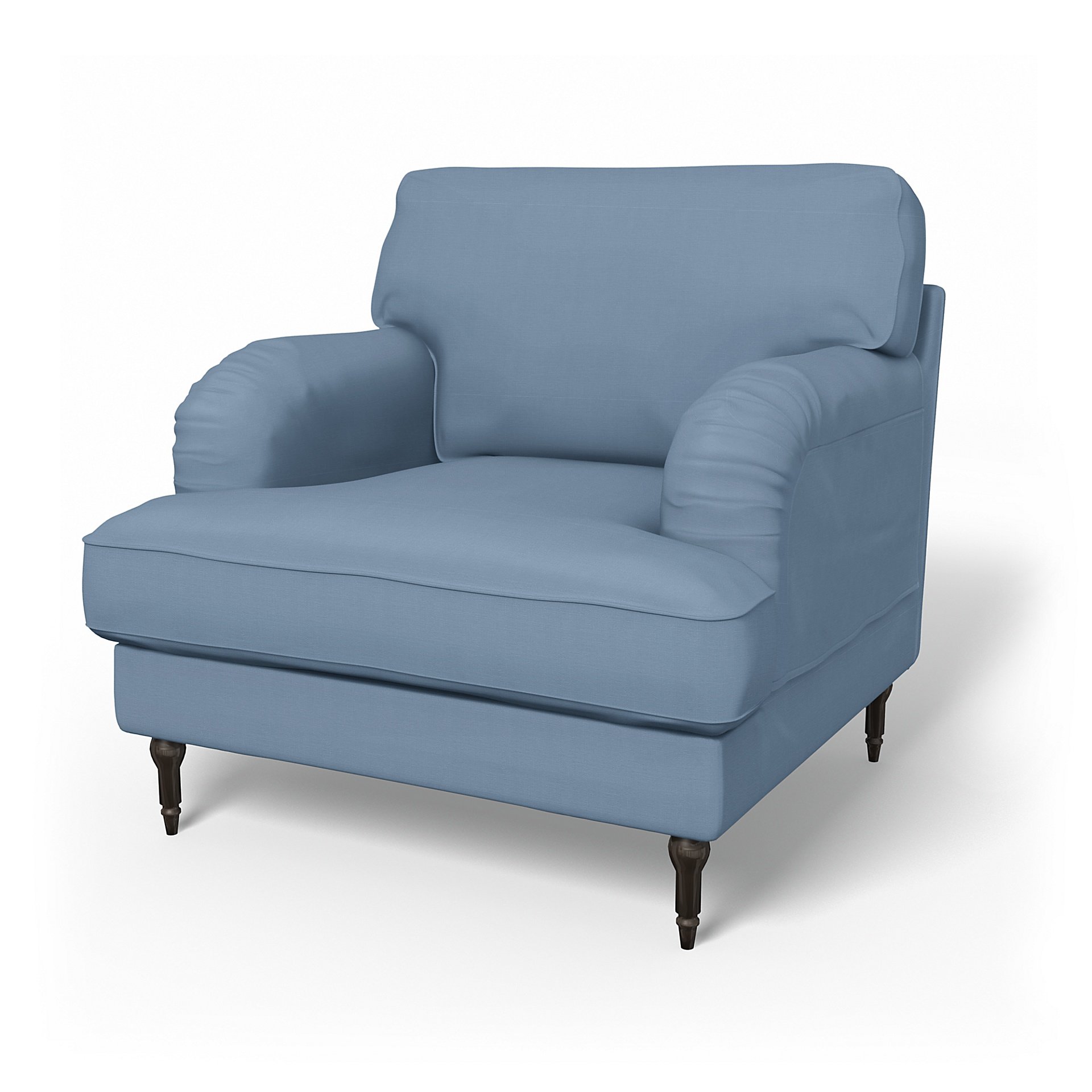IKEA - Stocksund Armchair Cover, Dusty Blue, Cotton - Bemz