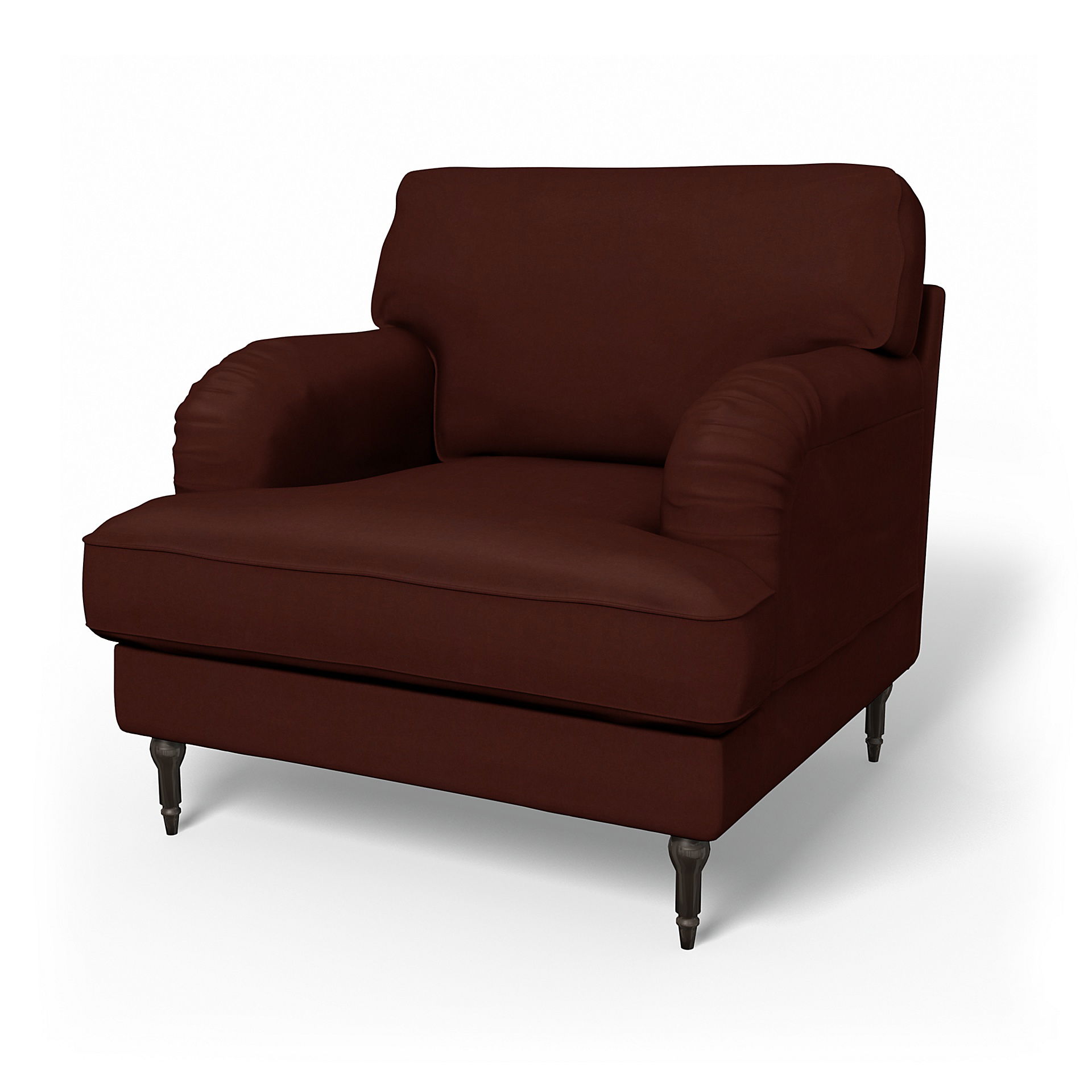 IKEA - Stocksund Armchair Cover, Ground Coffee, Velvet - Bemz