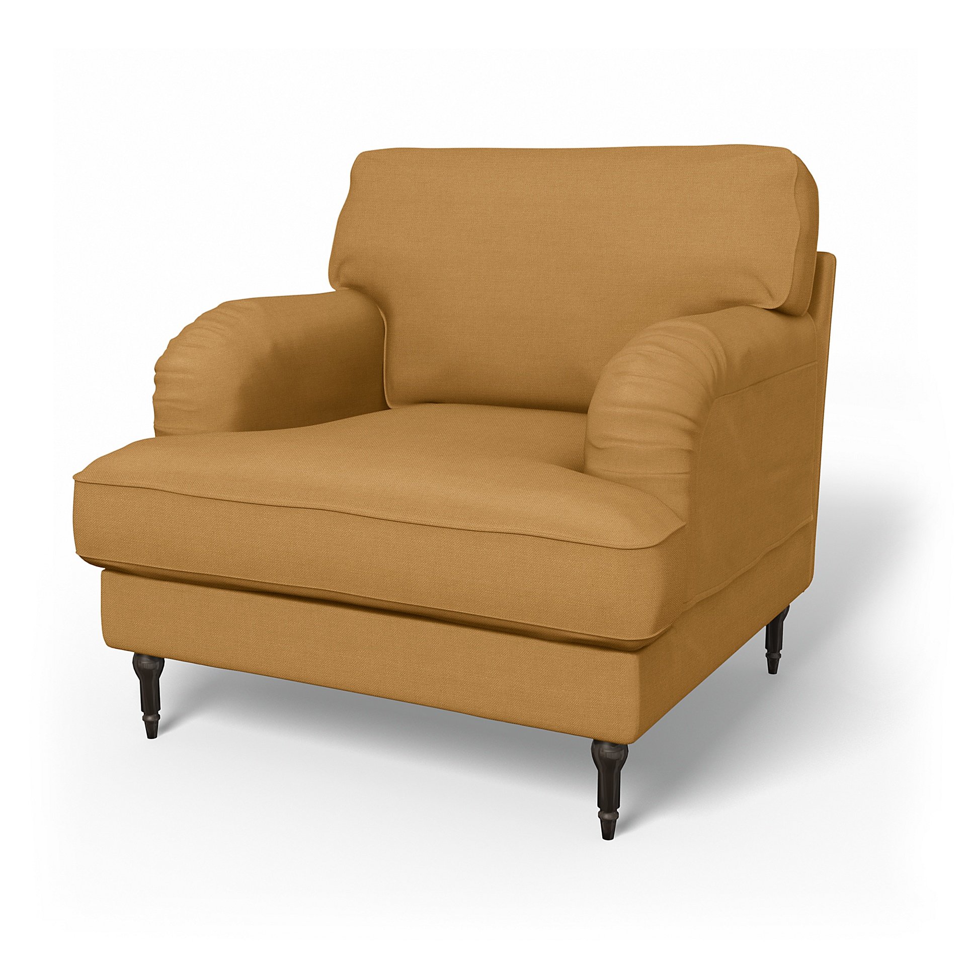 IKEA - Stocksund Armchair Cover, Mustard, Linen - Bemz