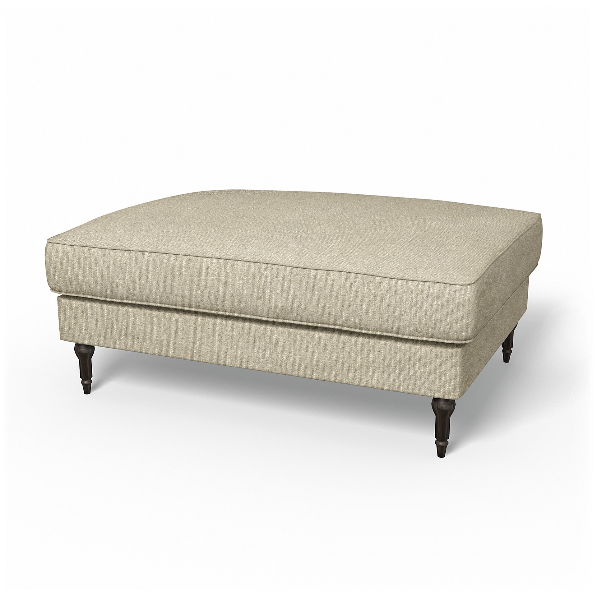 IKEA - Stocksund Footstool Cover, Cream, Boucle & Texture - Bemz