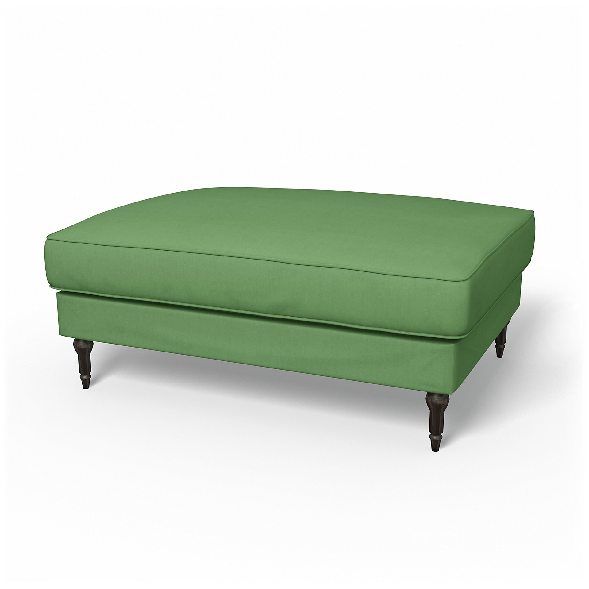 IKEA - Stocksund Footstool Cover, Apple Green, Linen - Bemz