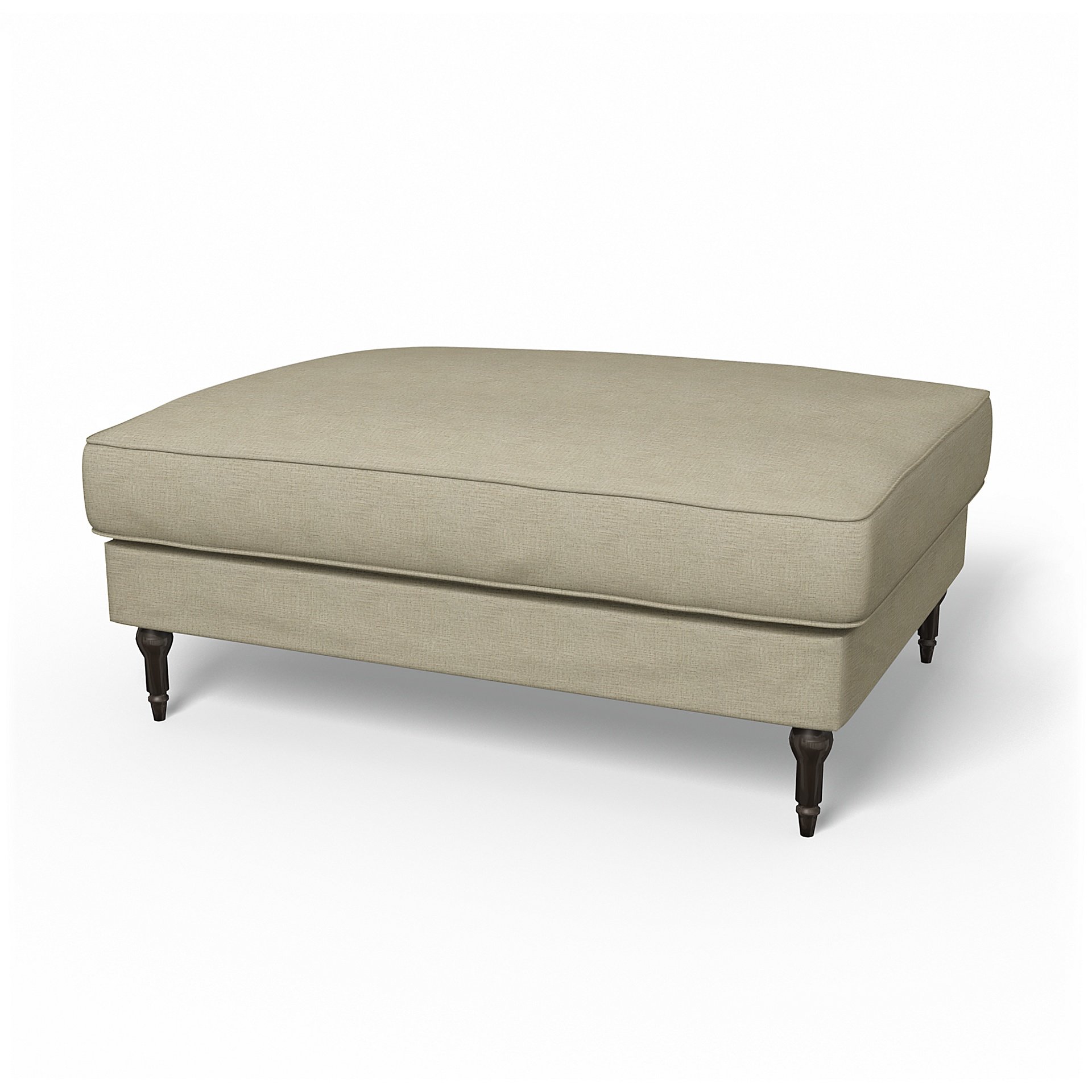 IKEA - Stocksund Footstool Cover, Soft White, Boucle & Texture - Bemz